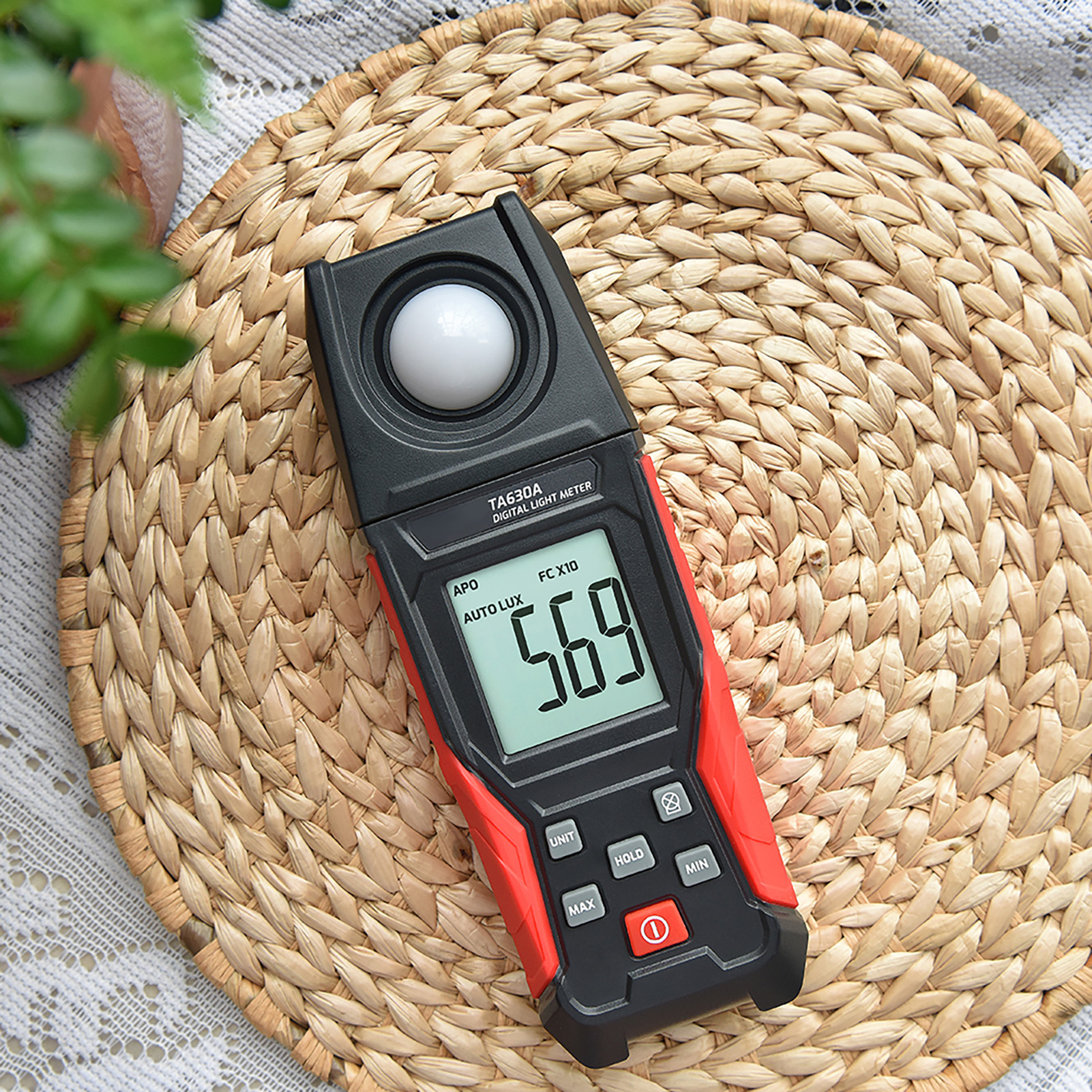 Tasi Digitaler Belichtungsmesser Mit Aufnahmefunktion, Lcd-bildschirm, Messbereich 0–200.000 M, Flexibler Sensor Für Die Pflanzenfotografie Im Innen- Und Außenbereich