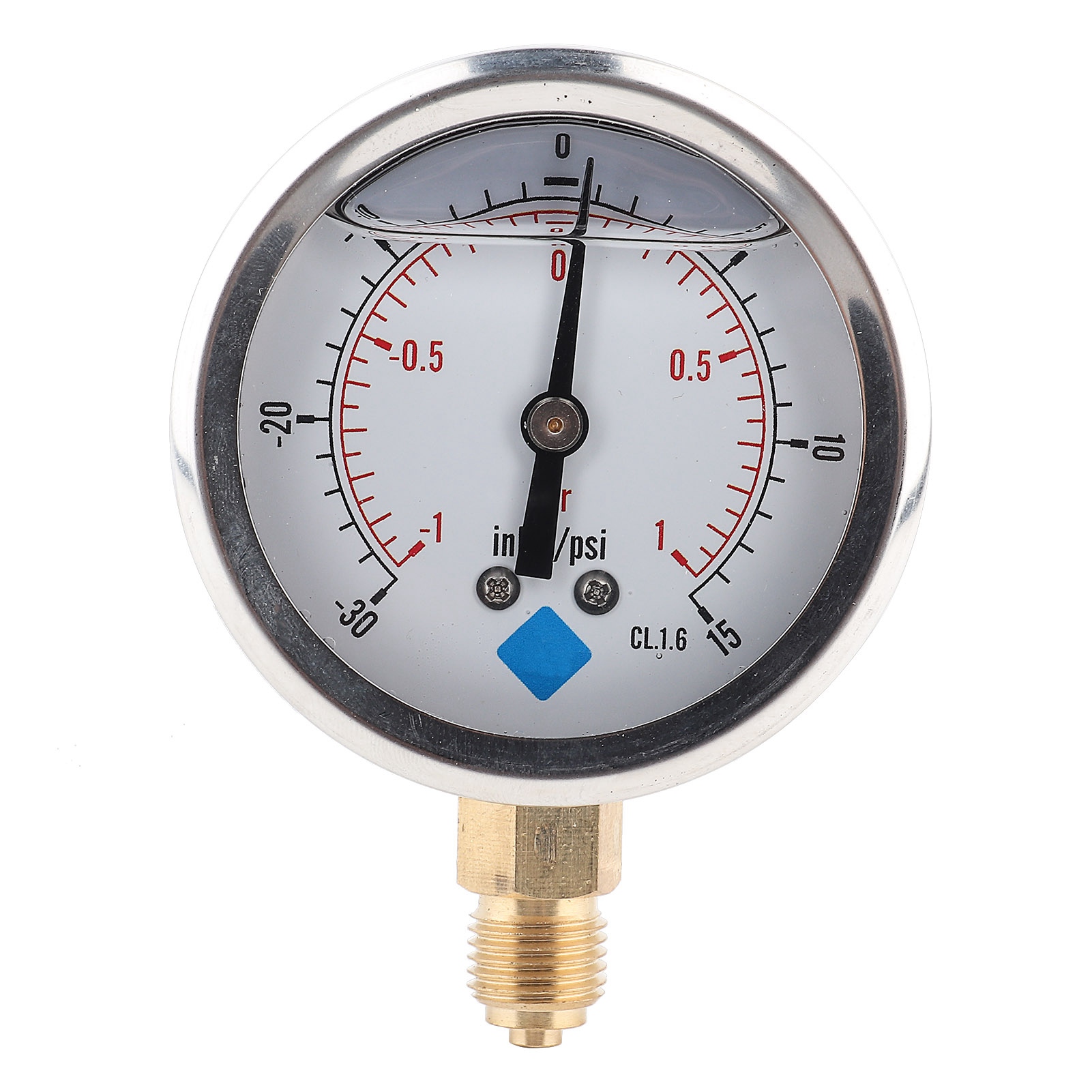 Ts-pggz604-1bar Radial-vakuummanometer, Ölgeschmiert, 1/4 Bsp, 68 Mm, Gelötet, Edelstahl, Für Die Chemische Industrie