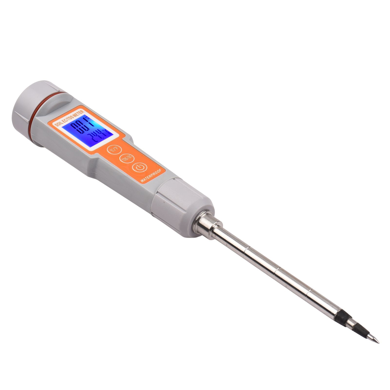 3-in-1 Multifunktions-bodenmessgerät Mit Digitaler Sonde Für Ec/tds/temperatur Und Hintergrundbeleuchtetem Display, Tragbarer Salzgehaltsmesser Für Gewächshaus, Garten, Bauernhof Und Obstplantage