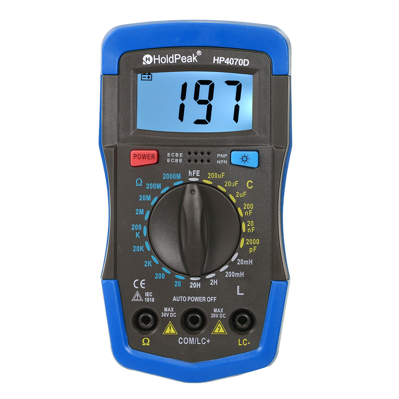 Holdpeak Hp4070d Mini-digitalmultimeter Misst Widerstand, Kapazität, Induktivität Und Transistoren