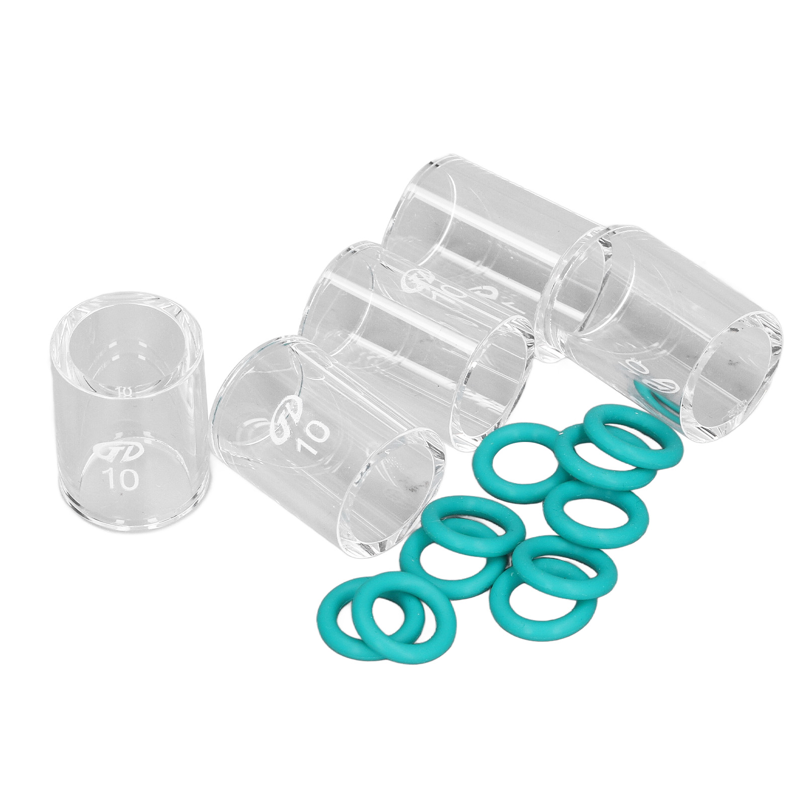 Set Aus 5 Glaslinsen Und 10 Grünen O-ringen Für Wp 9 20 25 17 18 26 Wig-schweißgeräte-verschleißteile