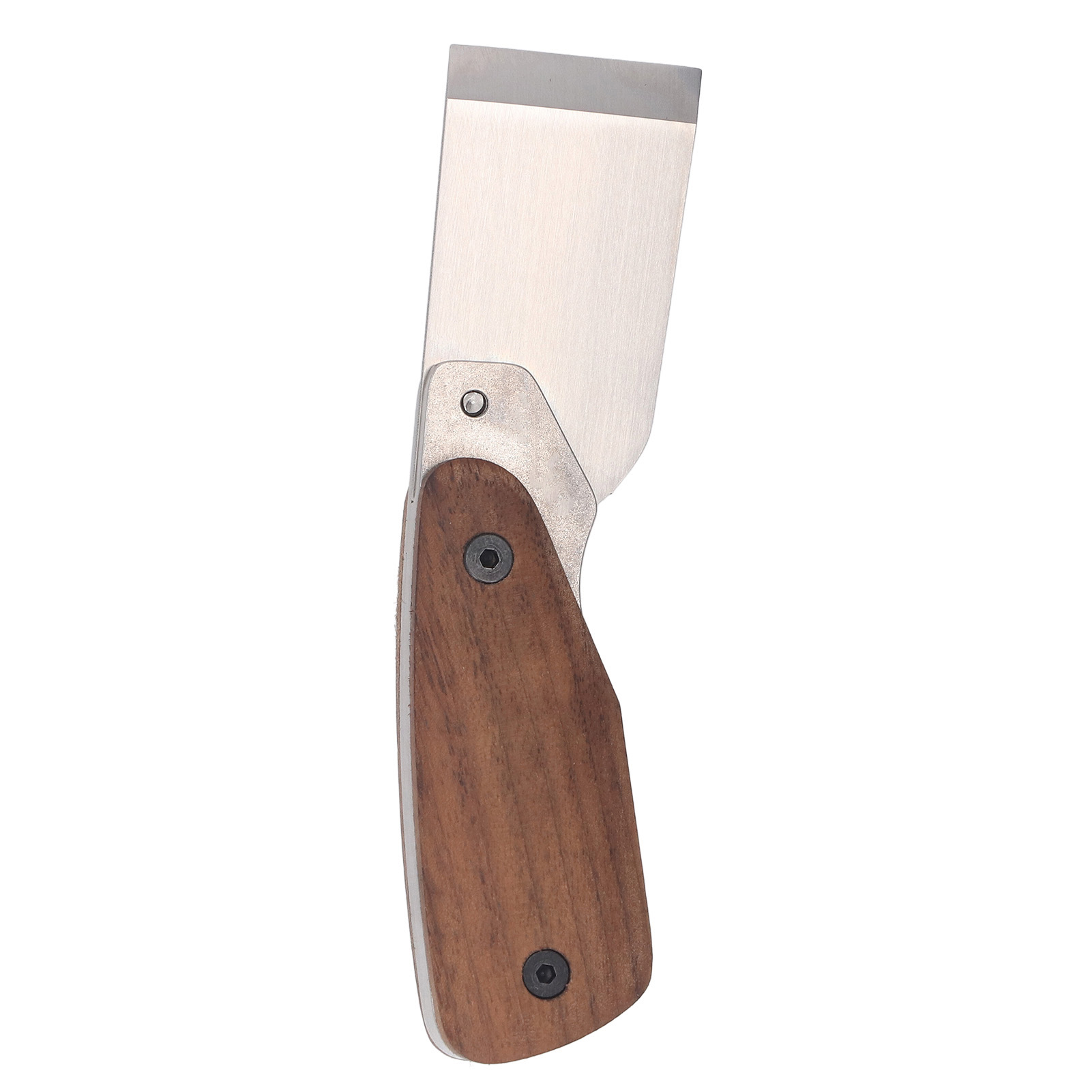 Ergonomisches Lederschneidwerkzeug Mit Griff Aus Walnussholz Und Stahl 304 Dc53 Aus Edelstahl Für Lederarbeiten Und Bastelarbeiten
