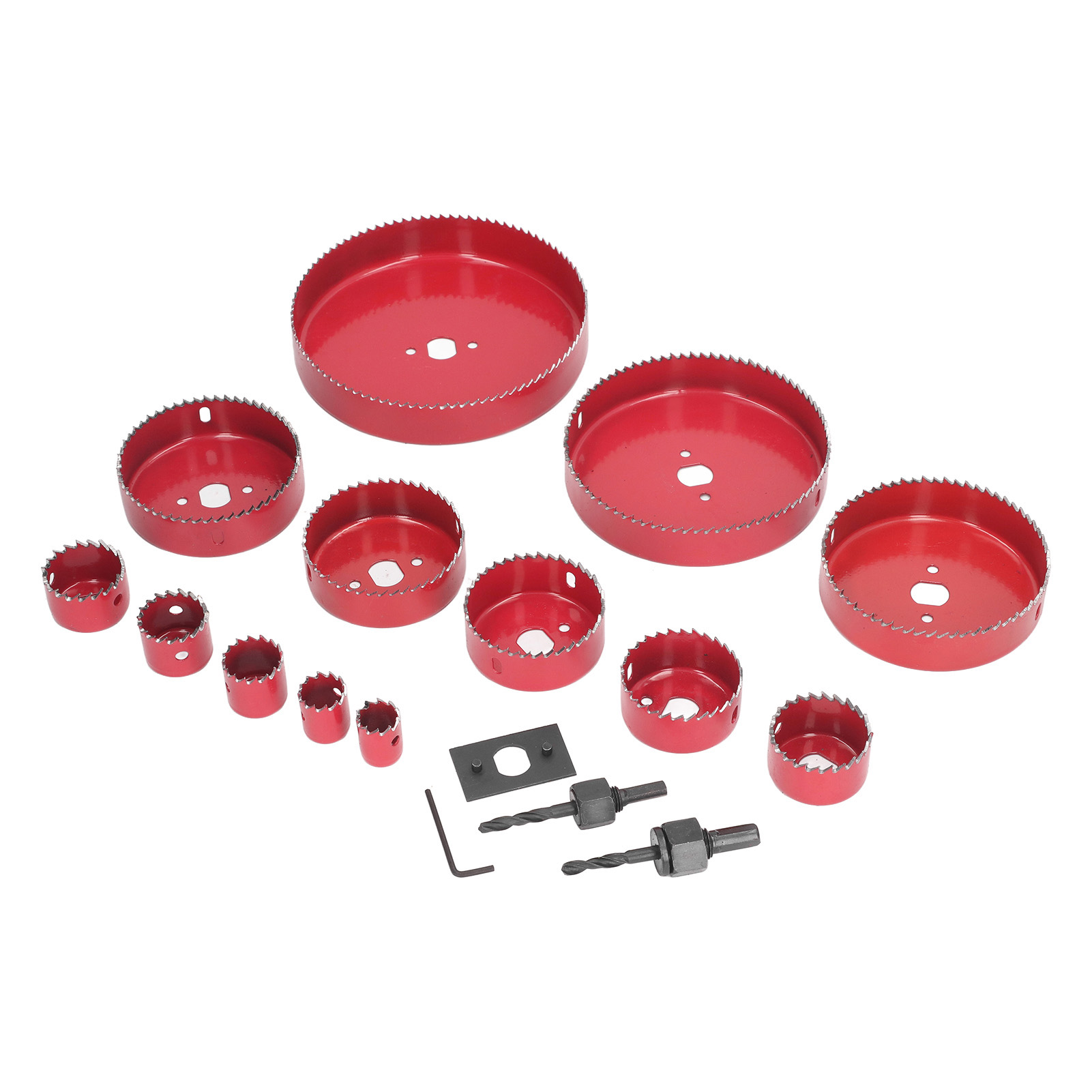 Set Mit 17 Bimetall-lochsägen Inklusive Bohrern, Robuster Koffer Für Holz, Metall Und Kunststoff