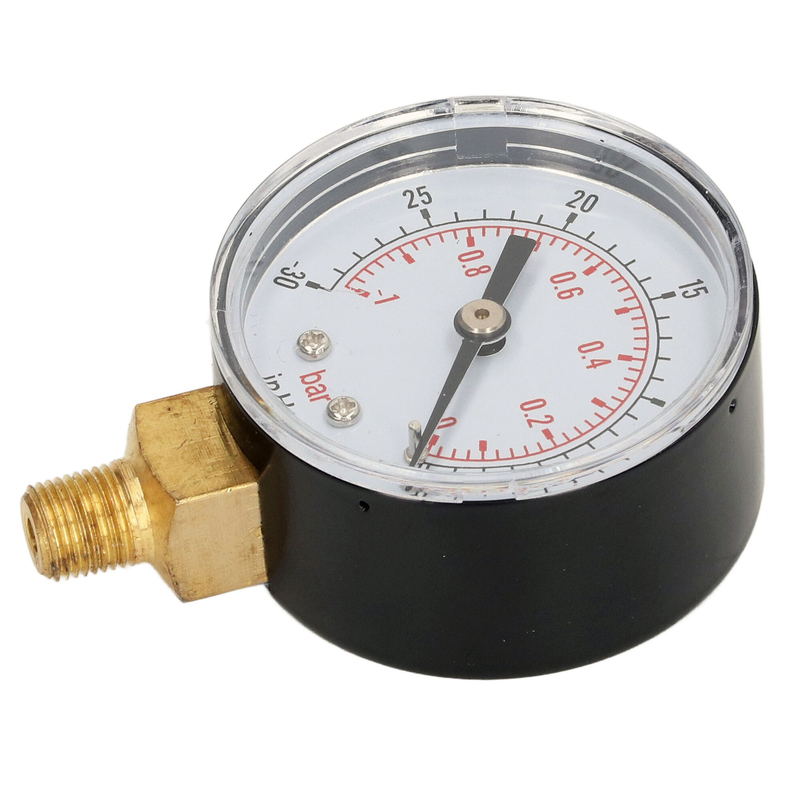 Vakuummeter -30 Bis 0 Bar, 1/8-zoll-bspt-messinganschluss, Wasser-/öldichtung