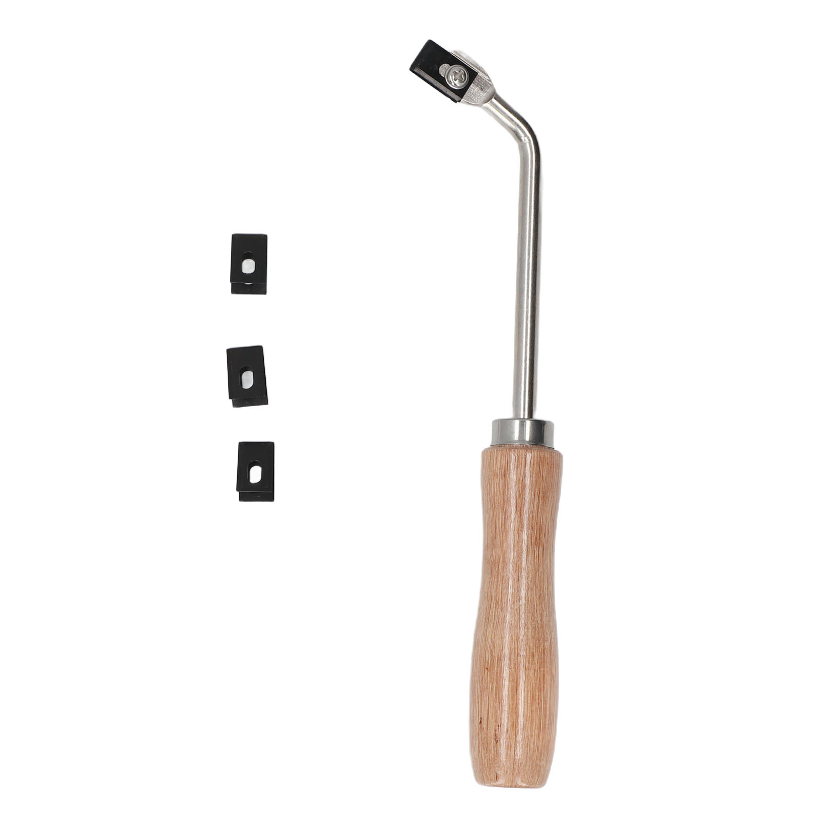 Nuthobel Aus Buchenholz Und Stahl, Hohlbeitel Für Pvc- Und Kunststoffböden, Mit 3 Ersatzklingen