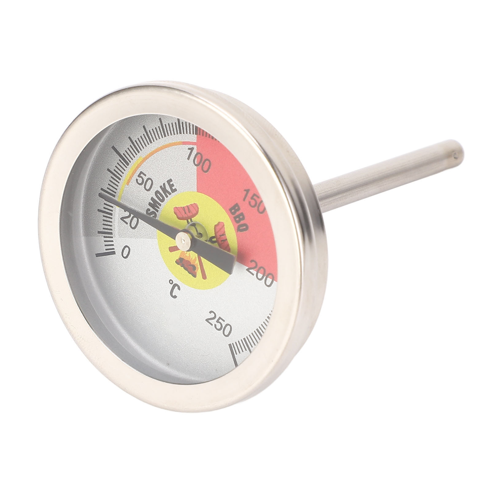 52-mm-edelstahl-zifferblattthermometer Für Küchenöfen Und Grills, Temperaturanzeige 0–250 °c