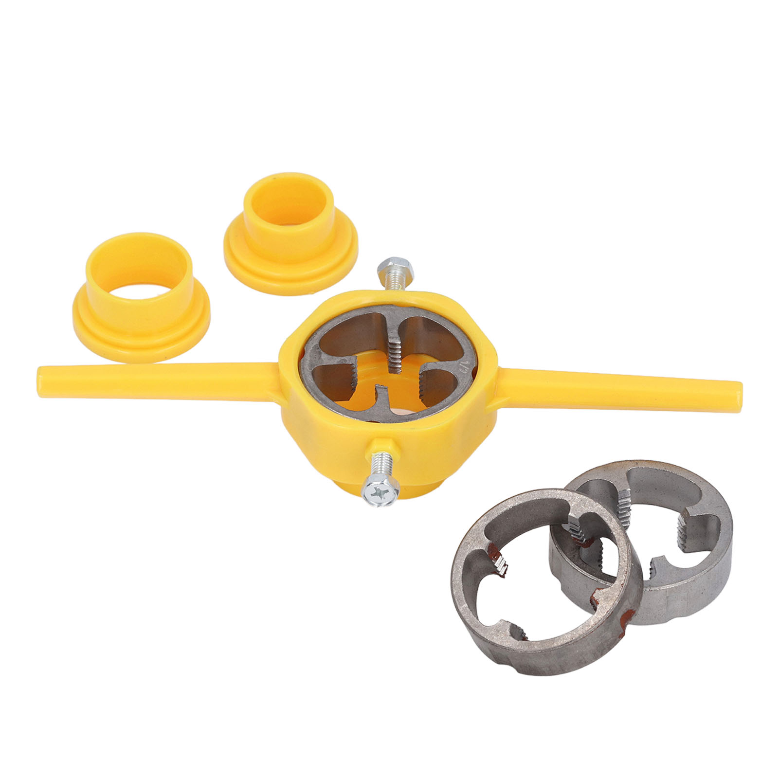 Set Mit 6 Pvc-rohrgewindeschneidwerkzeugen Mit 1/2", 3/4" Und 1" Npt-schneidbacken Für Sanitärinstallationen