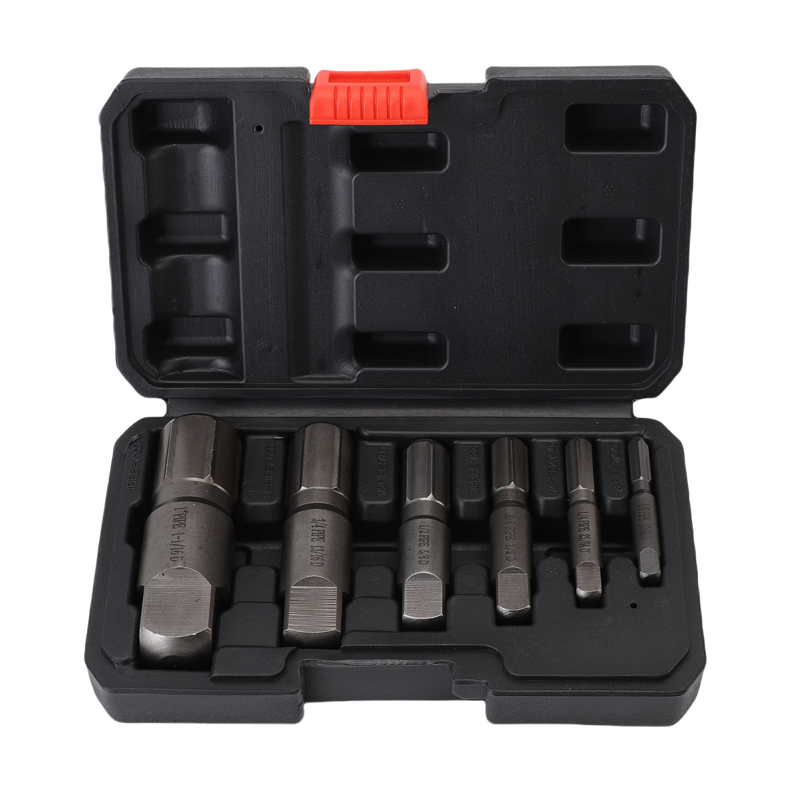 Satz Mit 6 Abgebrochenen Schraubenausdrehern Aus Chrom-molybdän-stahl Für Gewinderohre Mit 1/8" Bis 1" Durchmesser