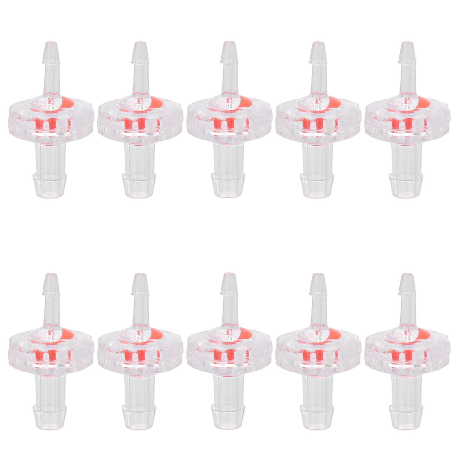 Packung Mit 10 Einweg-rückschlagventilen, Pp-kunststoff, Schlauchanschluss 3 Bis 7 Mm, Wasserstopp, Konische Membran