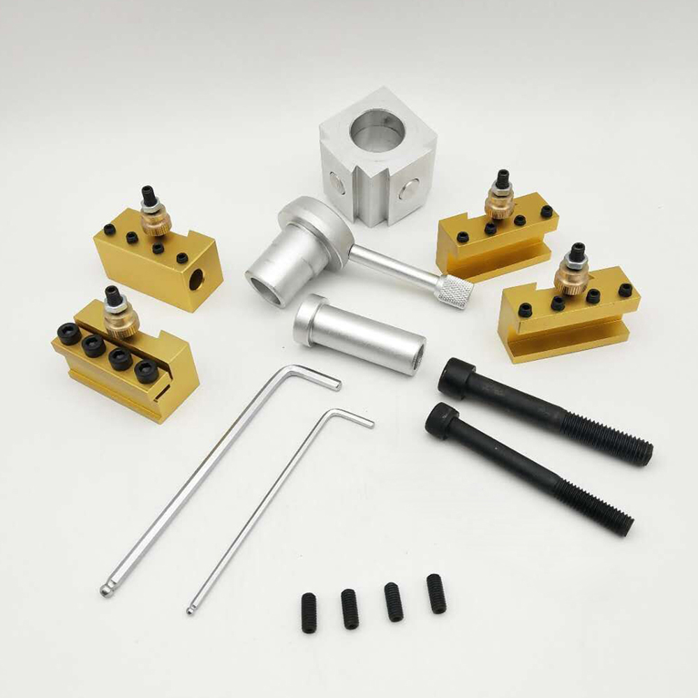 Kompaktes, Tragbares Schnellwechsel-werkzeughalter-set Mit Bohrständer Und Drehwerkzeugen Für Mini-cnc-drehmaschine