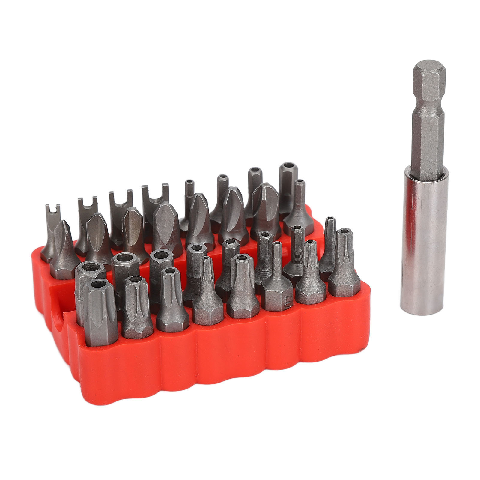 Set Mit 33 Sechskant-bits Für Sicherheitsschrauben, Chrom-vanadium-stahl, 1/4"-schaft, Für Fahrzeug- Und Computeranwendungen