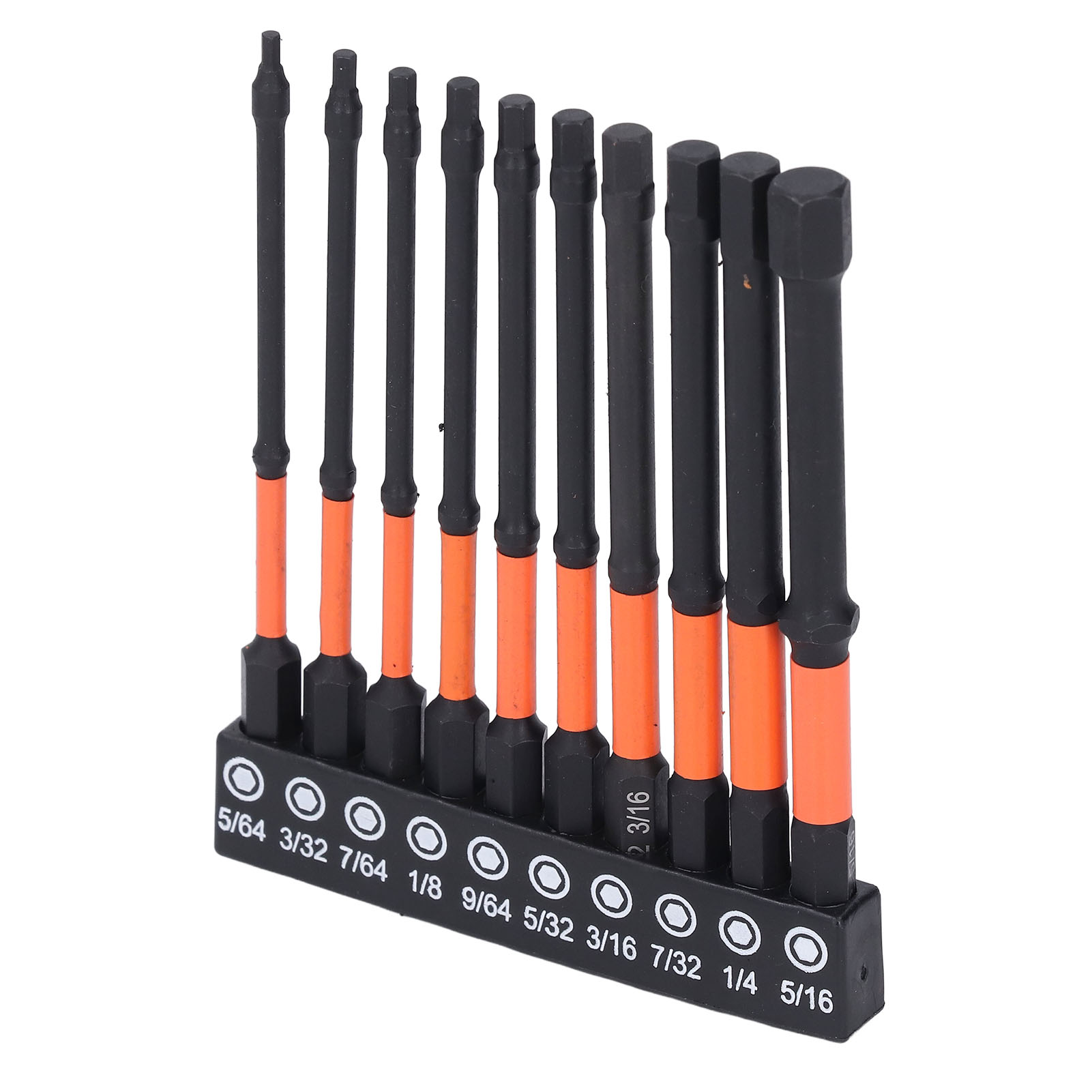 Set Mit 10 Sae 100-mm-sechskantbits, 1/4-zoll-schaft, S2-legierungsstahl Mit Aufbewahrungshalter