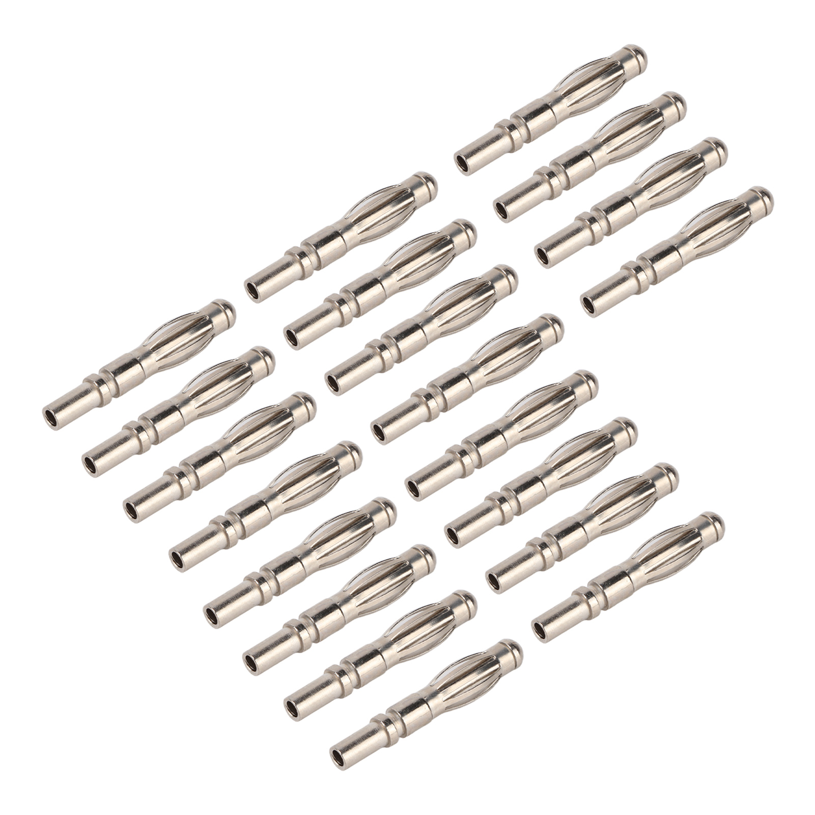 20 Stück 21.120 Bananenstecker 4 Mm Vernickelte Kupfer-stecker Für Elektronische Instrumente