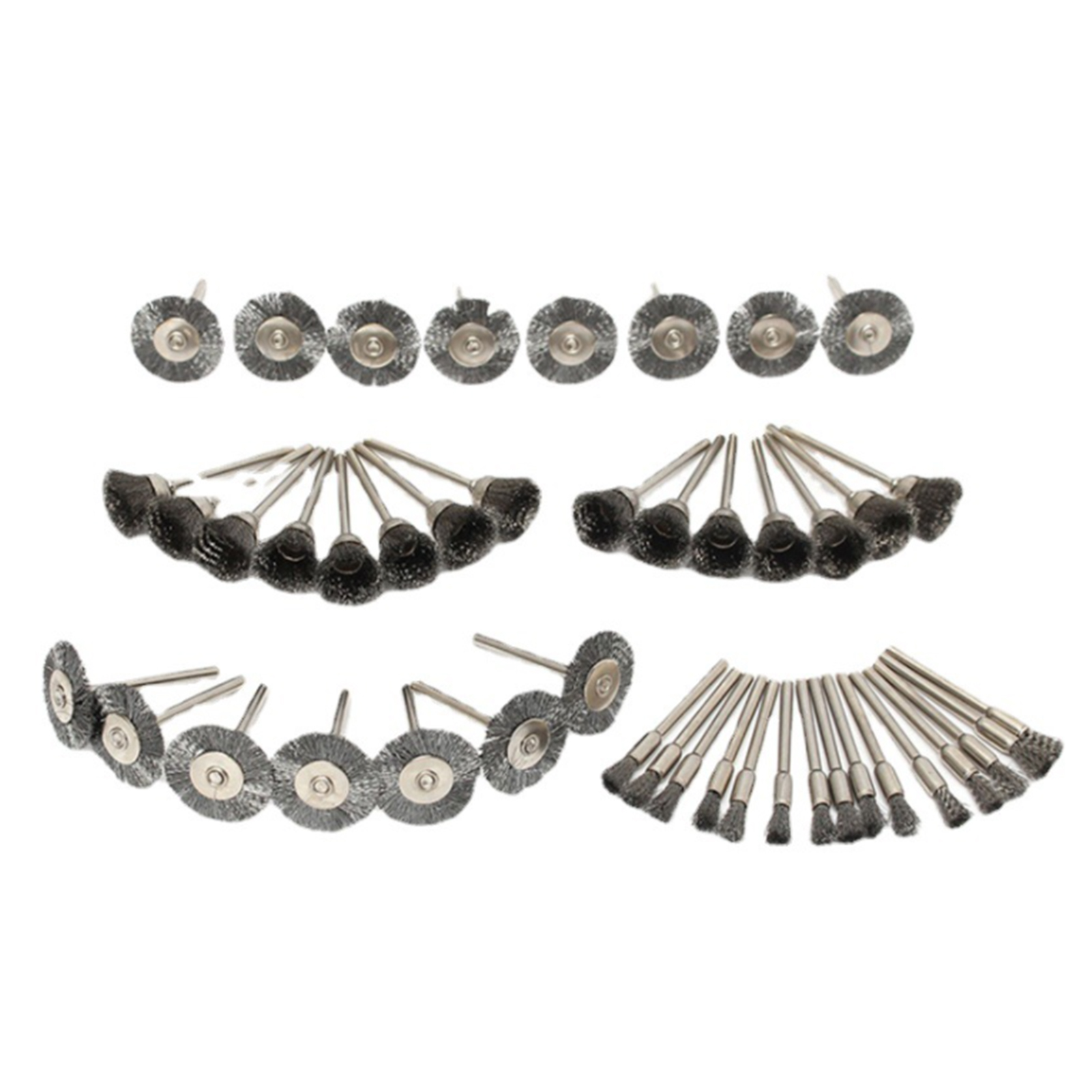 Satz Mit 45 Edelstahl-drahtschleifscheiben Mit 1/8"-schaft, Durchmesser 5/15/25 Mm, Zum Polieren Und Schleifen