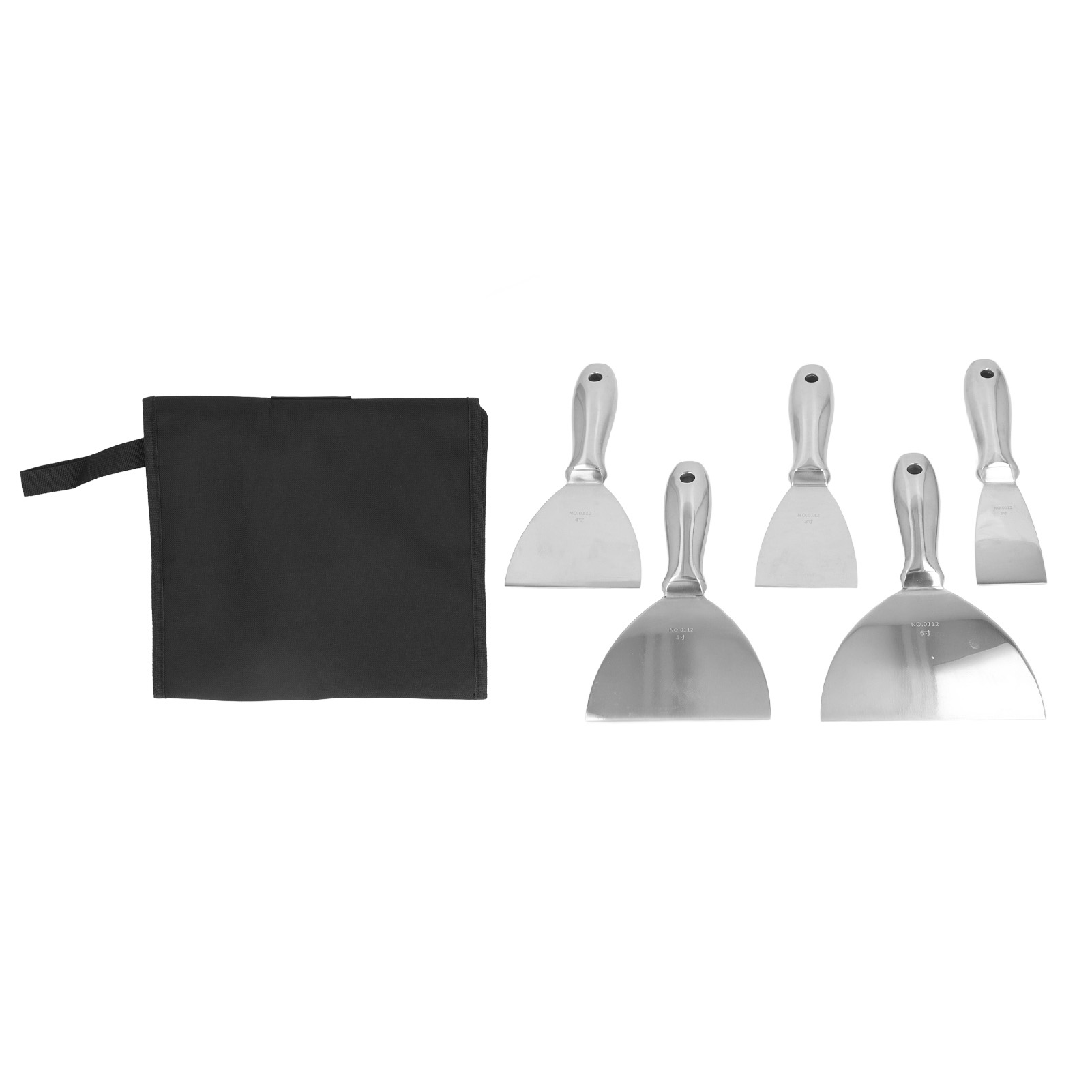 Set Aus 5 Edelstahl-spachteln, 2, 3, 4, 5, 6 Zoll, Zum Reinigen Und Entfernen Von Gips- Und Fugenresten.