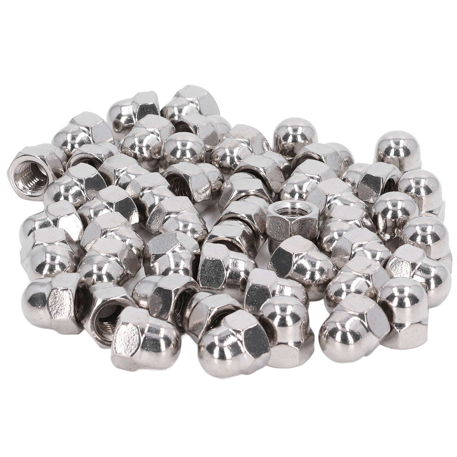 Packung Mit 50 Edelstahl-hutmuttern A2-70 Din1587 M10 Für Reparatur- Und Wartungsarbeiten