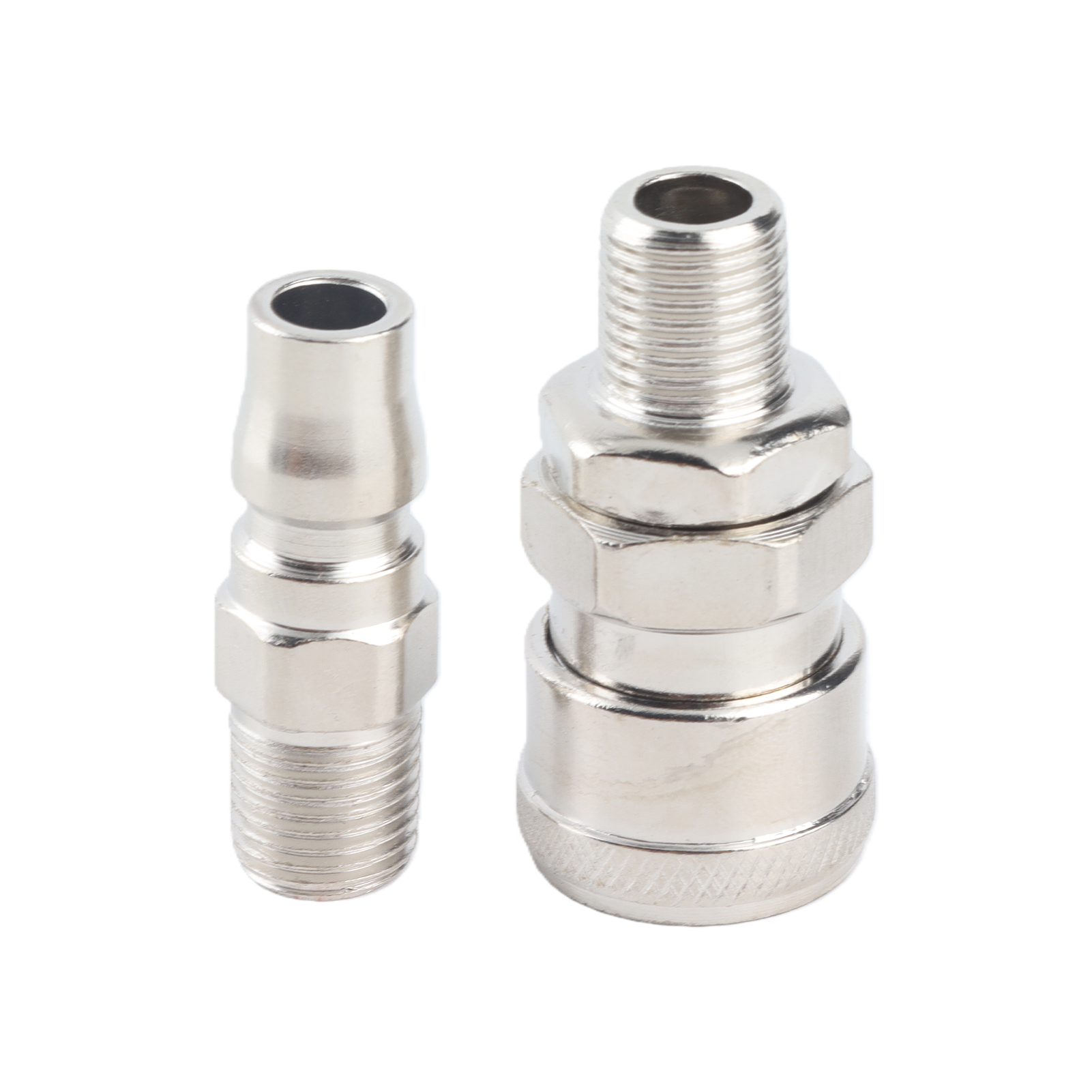 Schnellverschluss-luftanschluss, Vernickelter Edelstahl, Selbstsichernder Pneumatischer Schlauchanschluss (1/4"-außengewinde (sm+pm20))