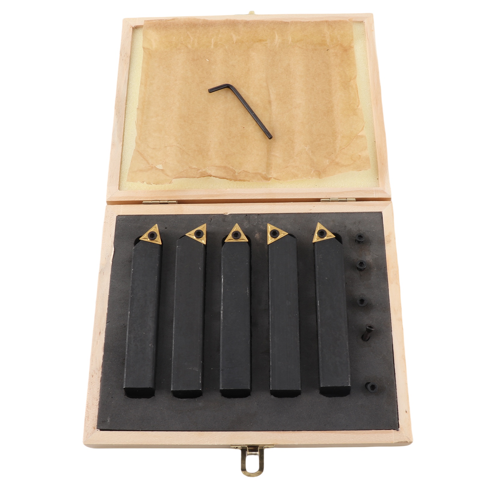 Satz Von 5 Wendeschneidplatten-drehwerkzeugen Aus Hartmetall, 3/4" Zum Bohren/anfasen