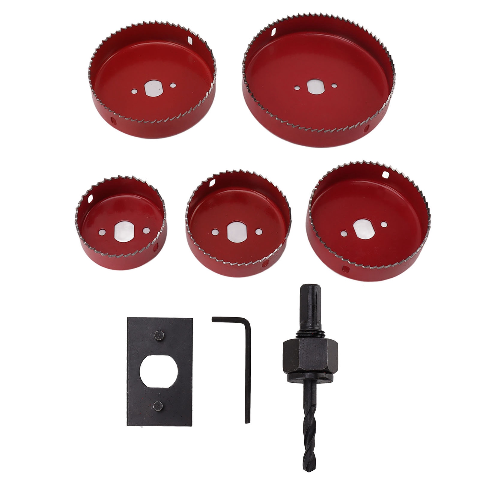 Set Mit 8 Lochsägen Aus Hss Und Legiertem Stahl Mit Zentrierbohrer Zum Bohren Von Holz, Metall, Kunststoff Und Blech