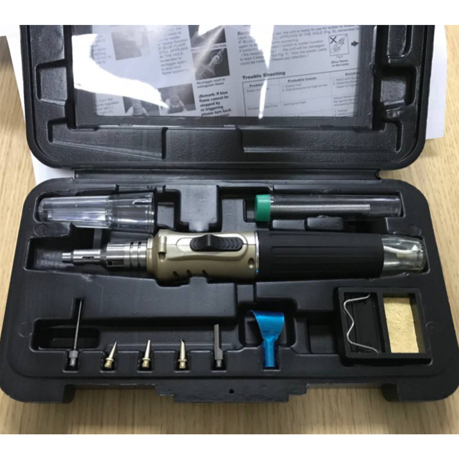 Professionelles 10-in-1-butangas-lötset Im Stiftformat Mit 26 Ml Flasche Und Brenner Hs-1115k