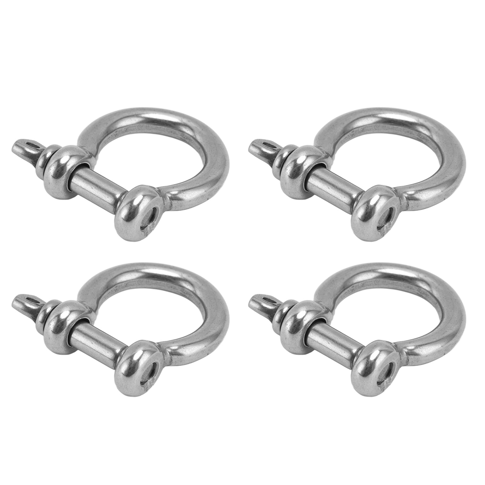 Satz Mit 4 Schäkeln Aus Edelstahl 304, Gebogene Form Mit Schraubbolzen, D-ring Zur Lastbefestigung, M8