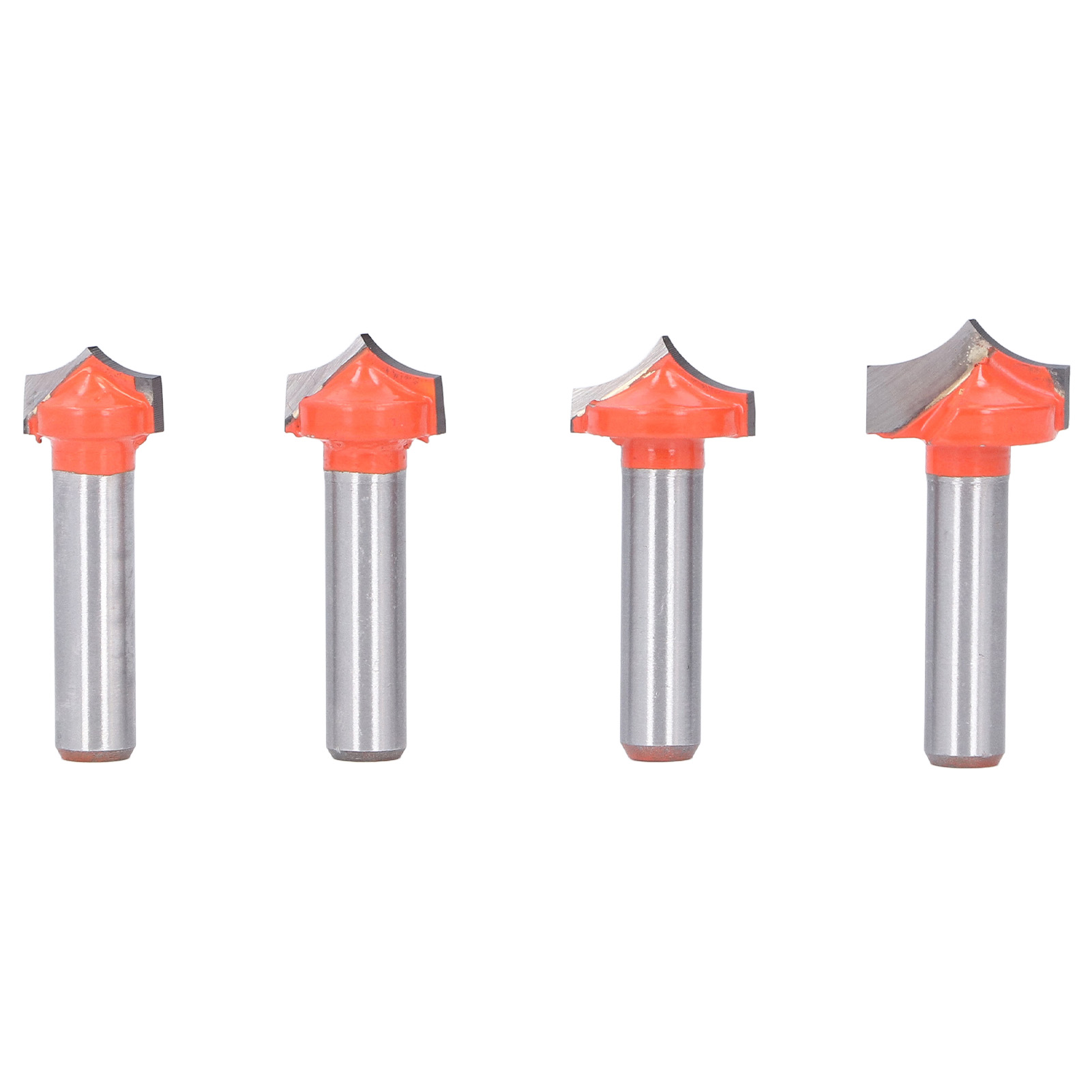Satz Mit 4 Spitzfräsern Für Cnc-gravur Mit Hohem Vorschubwinkel Und 8-mm-rundschaft