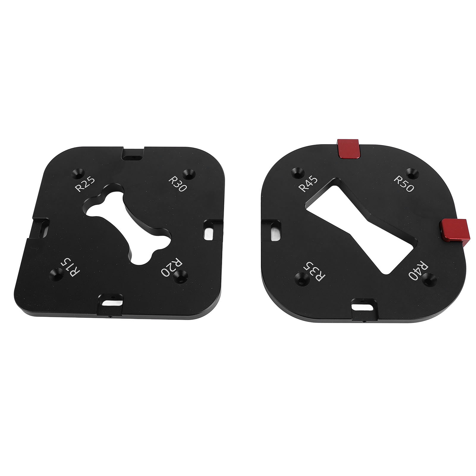 Set Aus 2 Eckenrundungslehren Aus Aluminiumlegierung Mit Fräsradius-bogen-fasenbrettern (r15, R20, R25, R30, R35, R40, R45, R50).