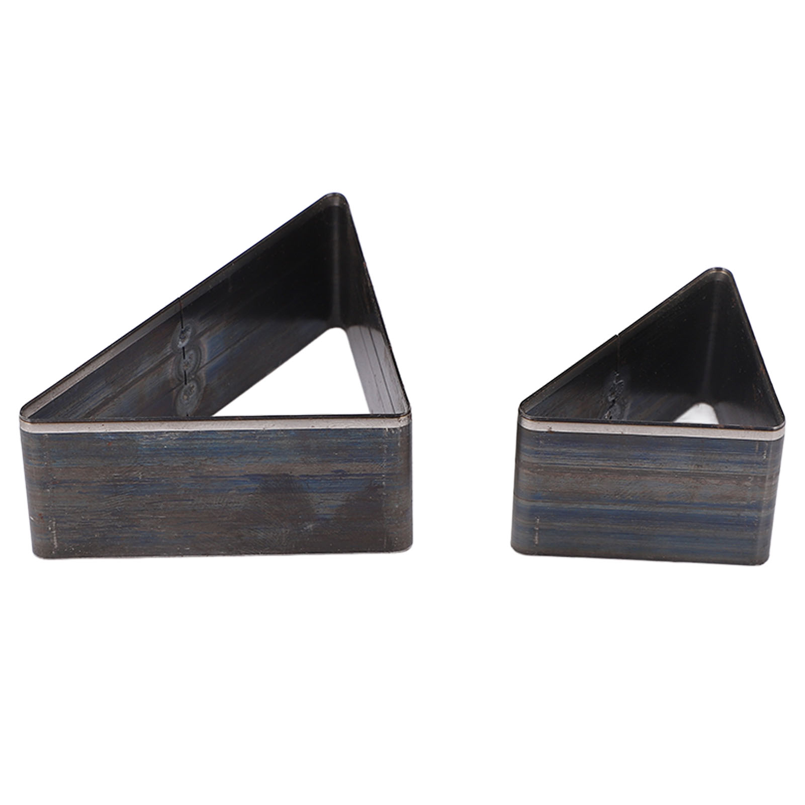 Set Mit 2 Dreieckigen Ausstechformen Aus Legiertem Stahl Für Leder, Inklusive Aufbewahrungsbox