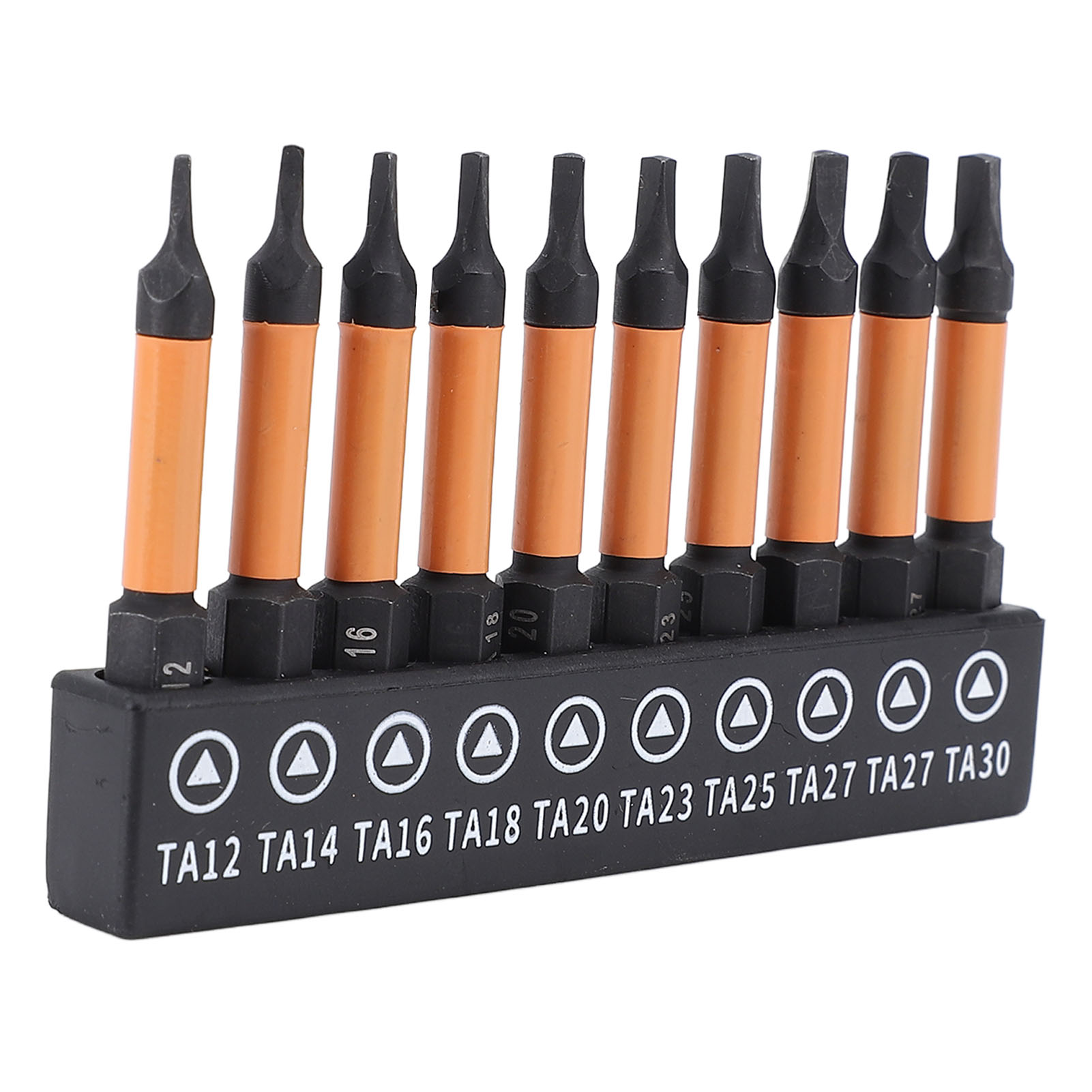 Set Mit 10 Magnetischen Dreieckigen Schraubendreherbits Aus S2-legierungsstahl, 50 Mm Lang, 1/4 Zoll Sechskantschaft