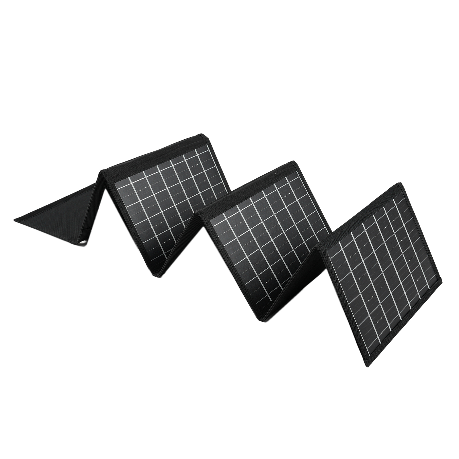 Faltbare 50-w-solartasche Mit 6 Paneelen, Tragbarem Solarladegerät Mit Dualem Usb- Und Dc-anschluss Für Outdoor-aktivitäten Wie Wandern, Klettern, Camping Und Picknicks