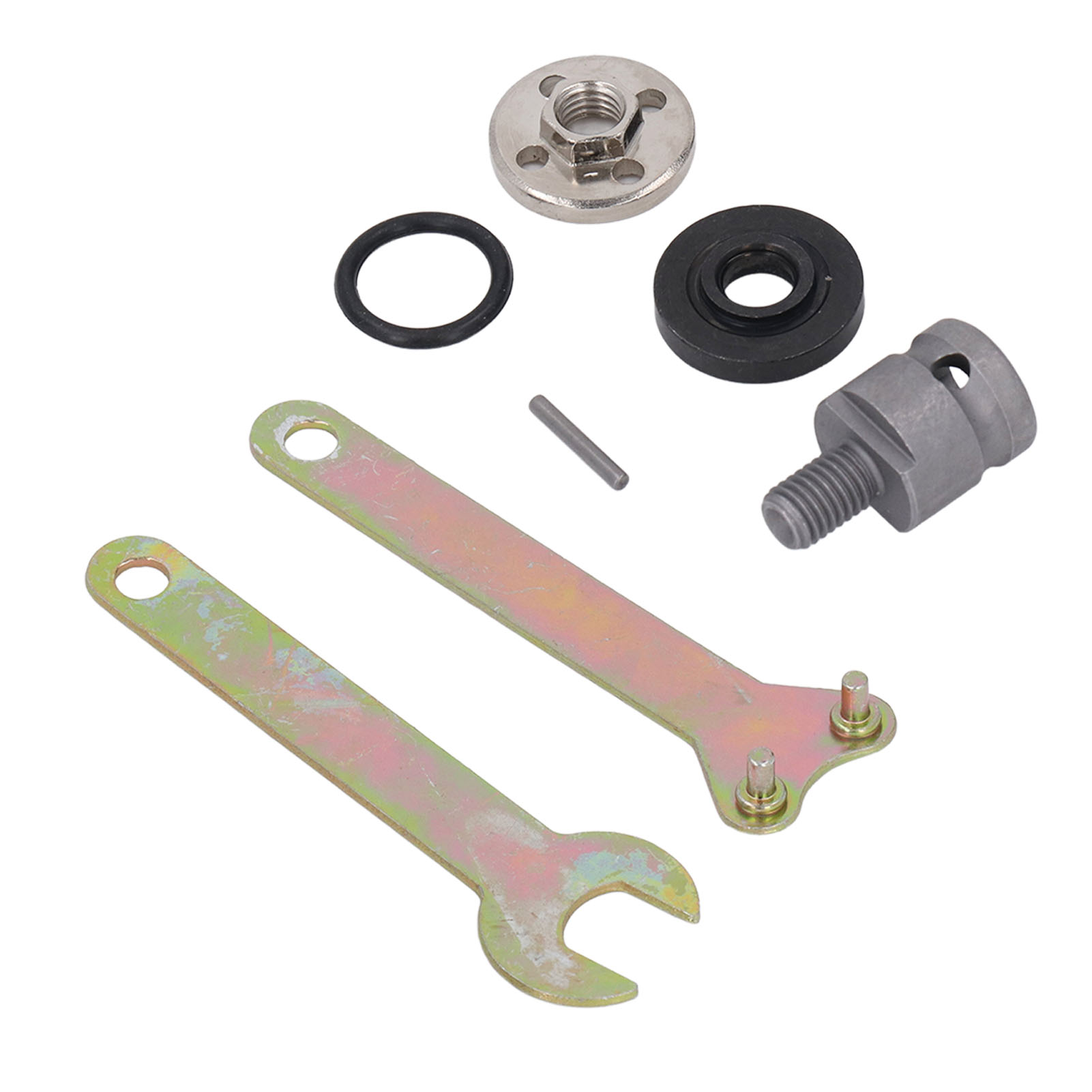Adapterset Für Elektrische Winkelschleifer, Umrüstung, Schneiden, Polieren, Schleifen, Schraubenschlüssel, Platte, Presskopf, Anschlussstück, Gummiring, Stahlstift, 45