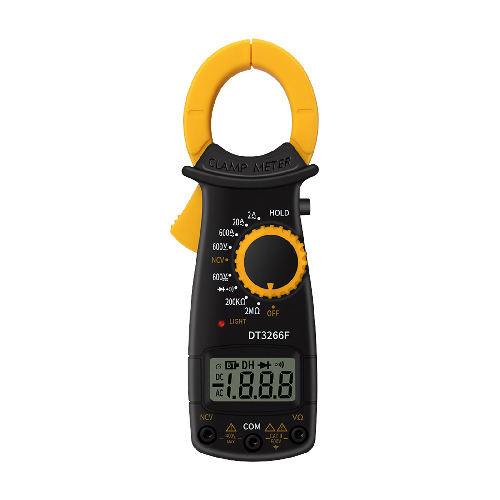 Digitales Zangenamperemeter, Tragbares Multimeter, Voltmeter, Amperemeter, Ac/dc-prüfgerät, Diodenwiderstandsmessung, Berührungslose Phasenleiterprüfung