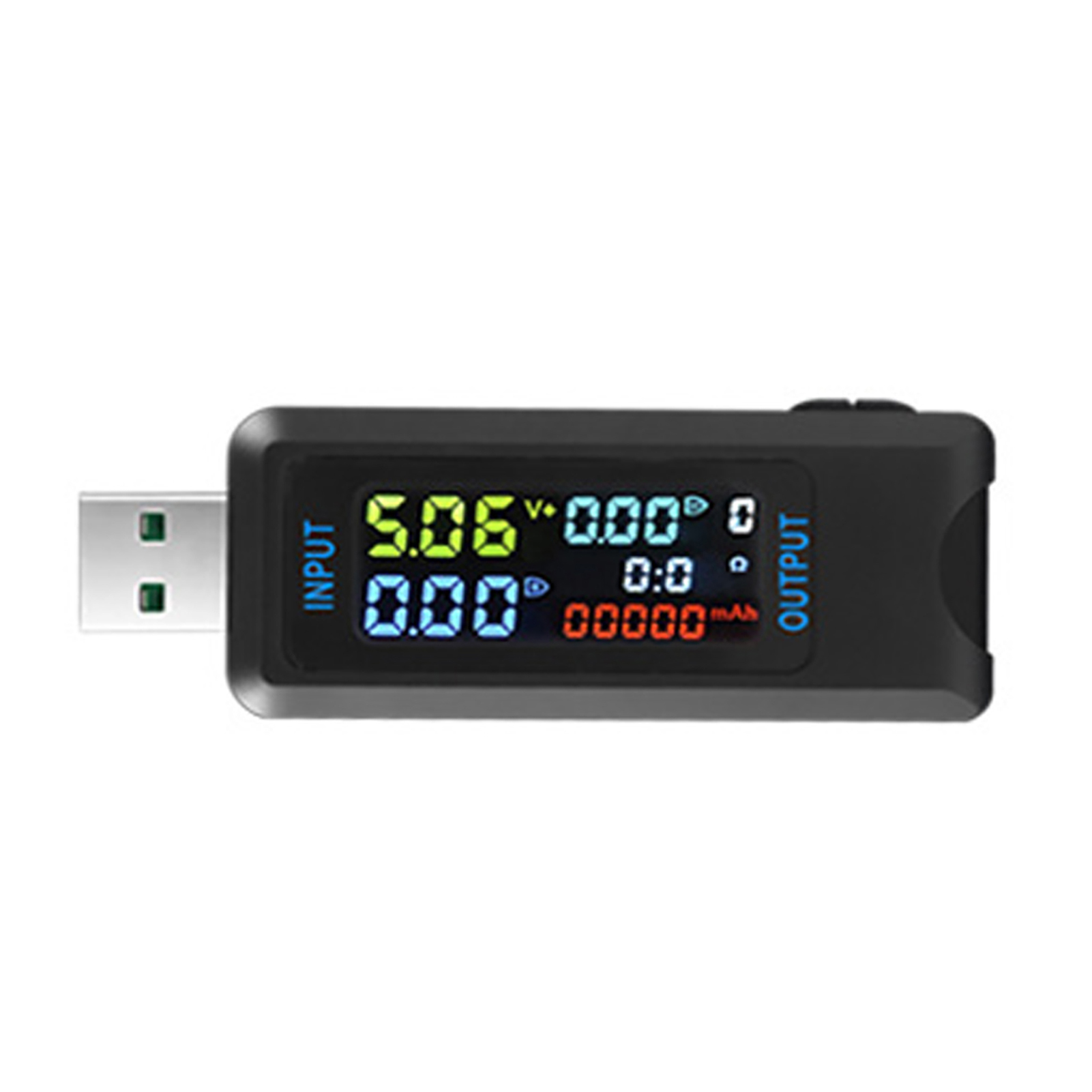Multifunktionales Usb-spannungs- Und Strommessgerät Mit Digitalem Ips-display, Kapazitäts- Und Leistungsmessgerät, Voltmeter Für Elektrische Geräte Und Speicher Für 9 Messdatensätze