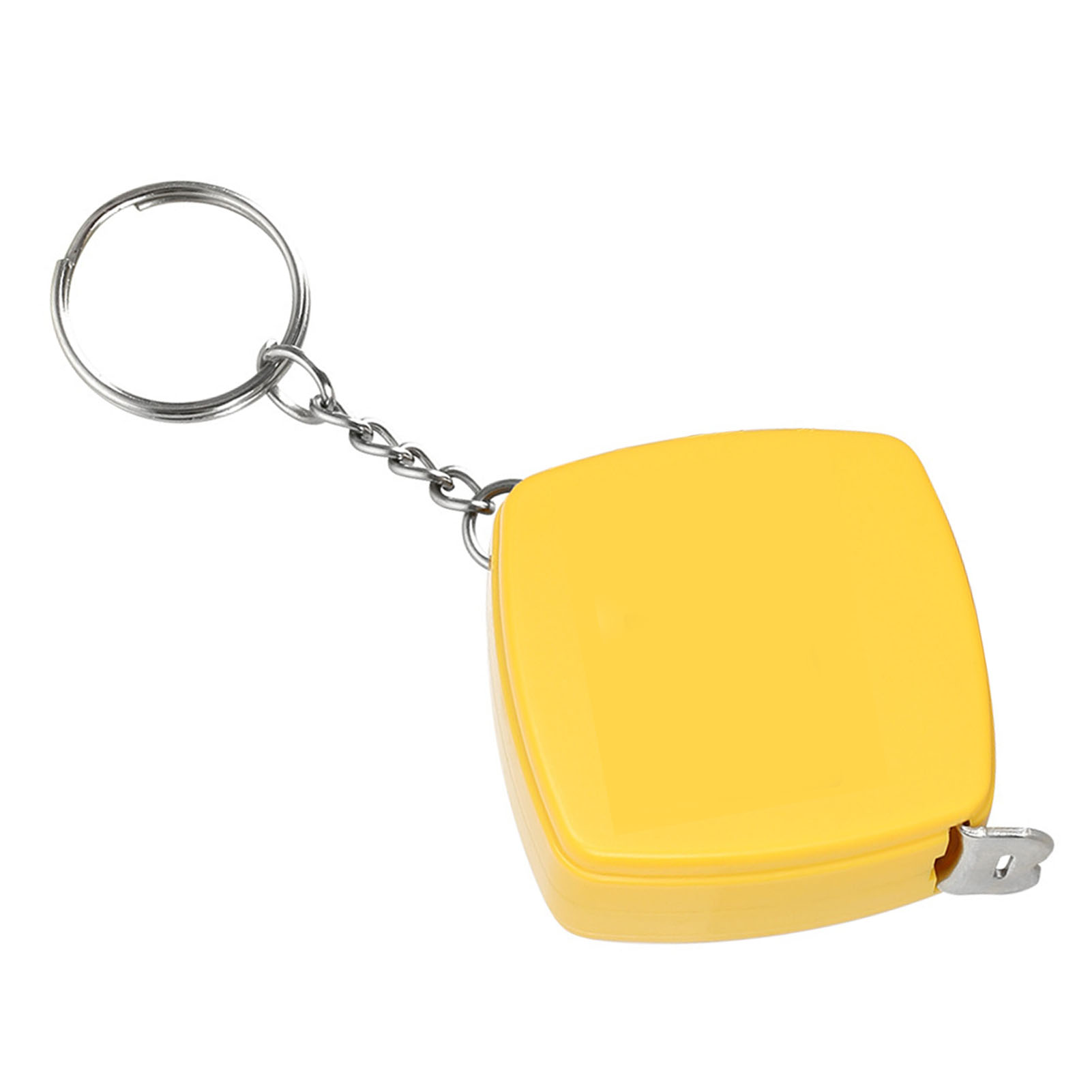 Mini-tragbares Stahlmaßband Mit Schlüsselanhänger, 1 Meter, 1 Mm Genauigkeit, Gelb