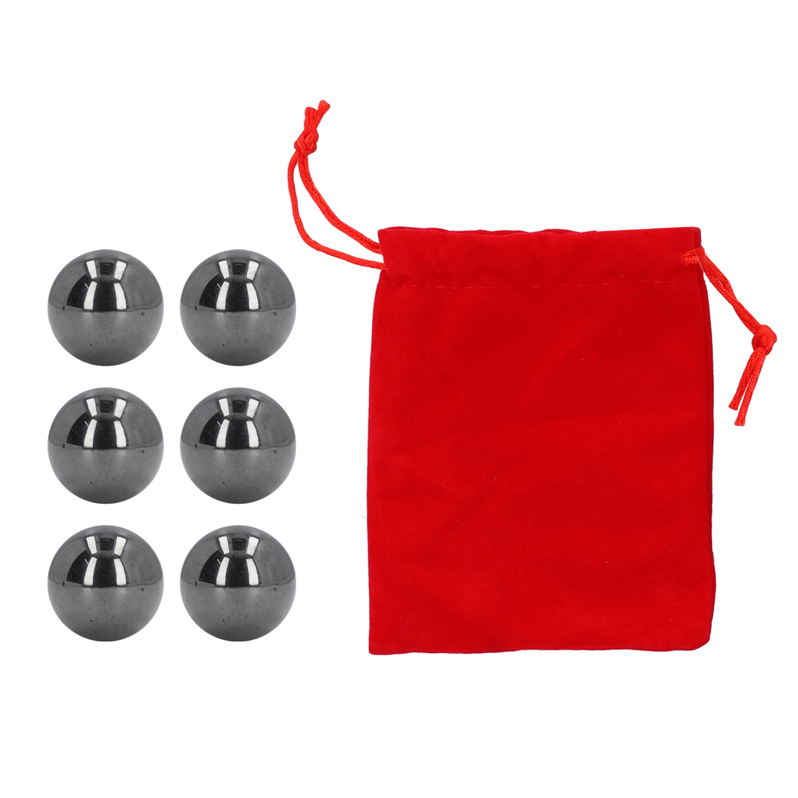 Set Mit 6 Runden 33-mm-ferrit-magnetkugeln, Anti-stress-spielzeug Für Erwachsene, Schwarze Bürodekoration