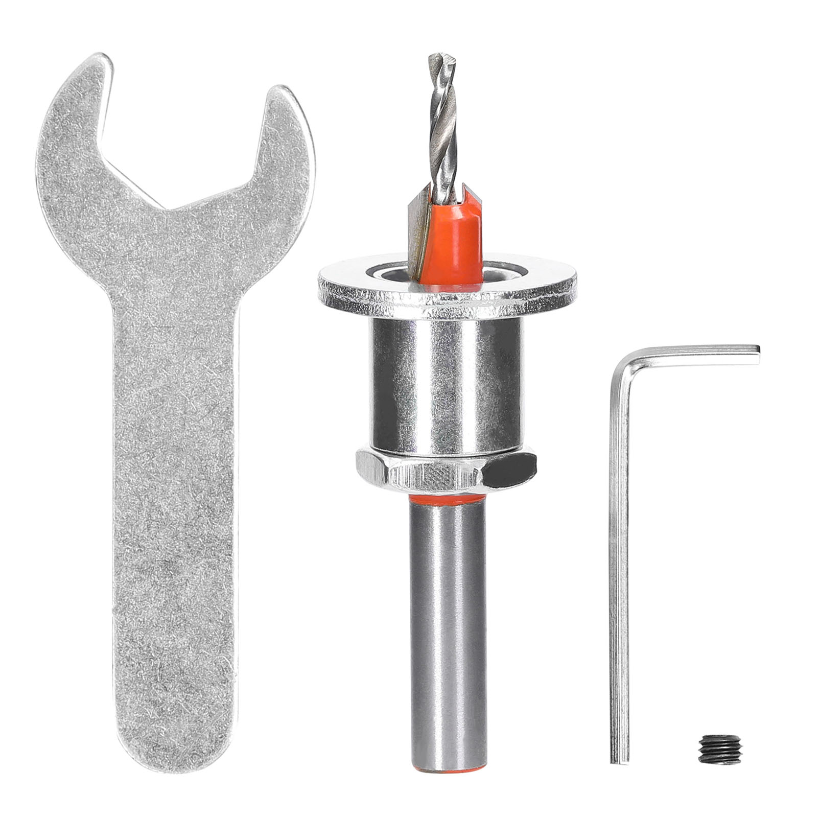 8-mm-holzfräser Mit Verstellbarem Hartmetallschaft (2,5–10,5 Mm) Und Senkschraubenauszieher Für Abbrucharbeiten.