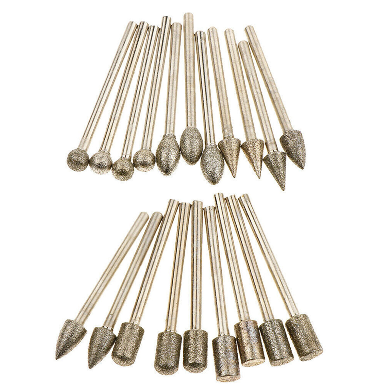 Set Mit 20 Diamantbohrern Mit 3 Mm Schaft, Kompatibel Mit Allen Rotationswerkzeugen, Zubehör Für Steingravur, Diy-schleifen, Polieren Und Gravieren.