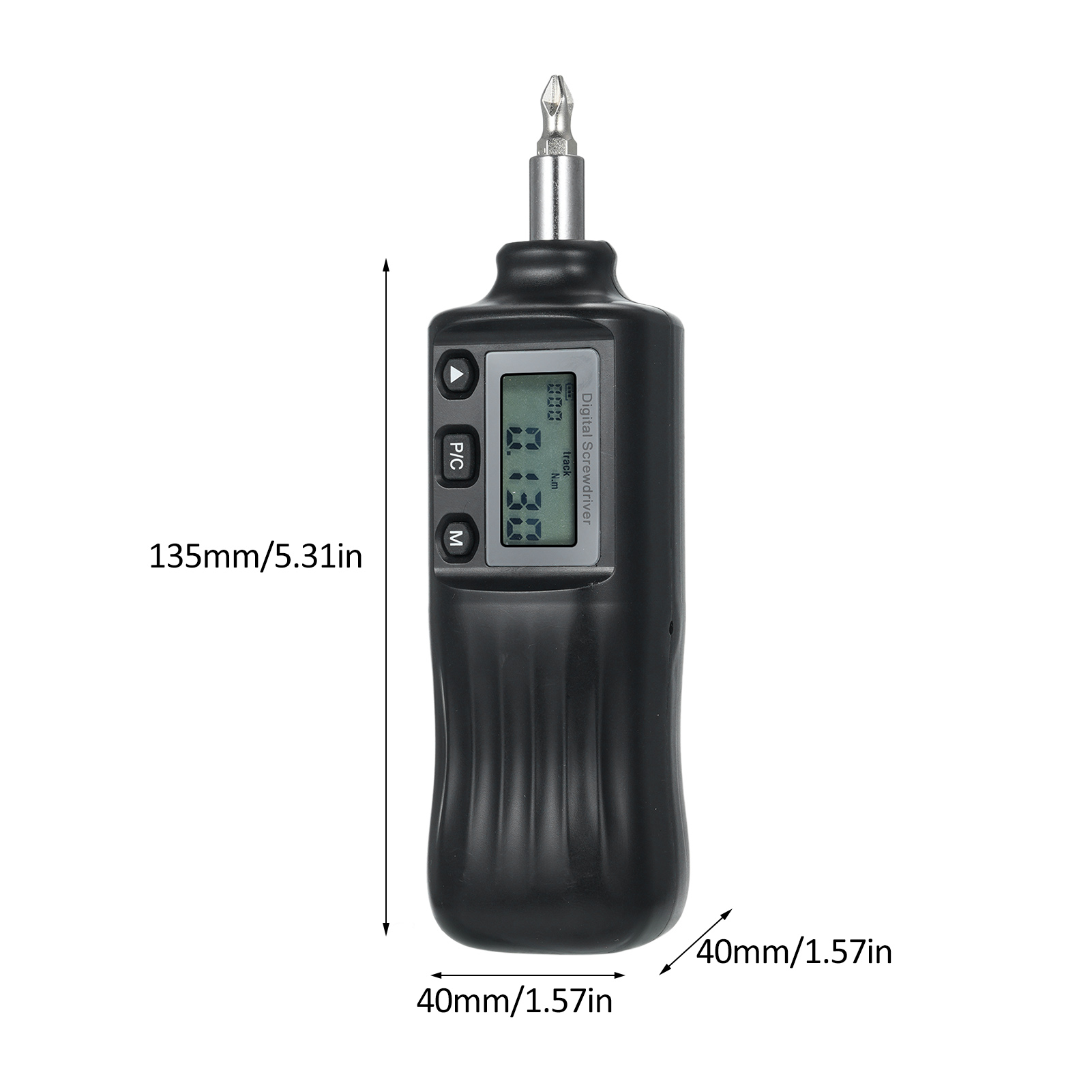 Digitaler Drehmomentschlüssel/schraubendreher (1/4") Mit Lcd-display, Messbereich 0,4–2 Nm, Echtzeit-/voreinstellungs-/spitzenwertmodi, Datensicherung, Inklusive Bits, Für Fahrradreparatur Und -wartun