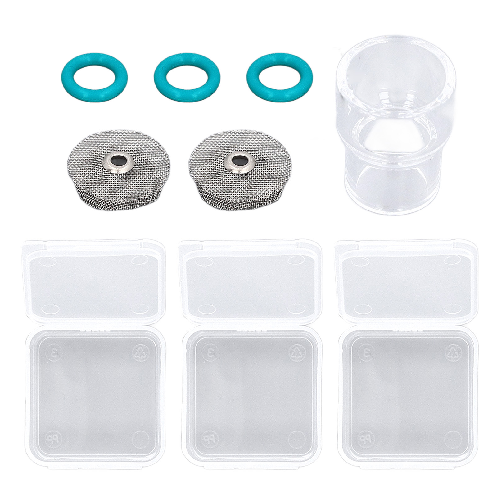 Set Mit 6 Zubehörteilen Für Wig-schweißbrenner: Grüner O-ring, Glasfilter Für Wp9 20 25 17 18 26