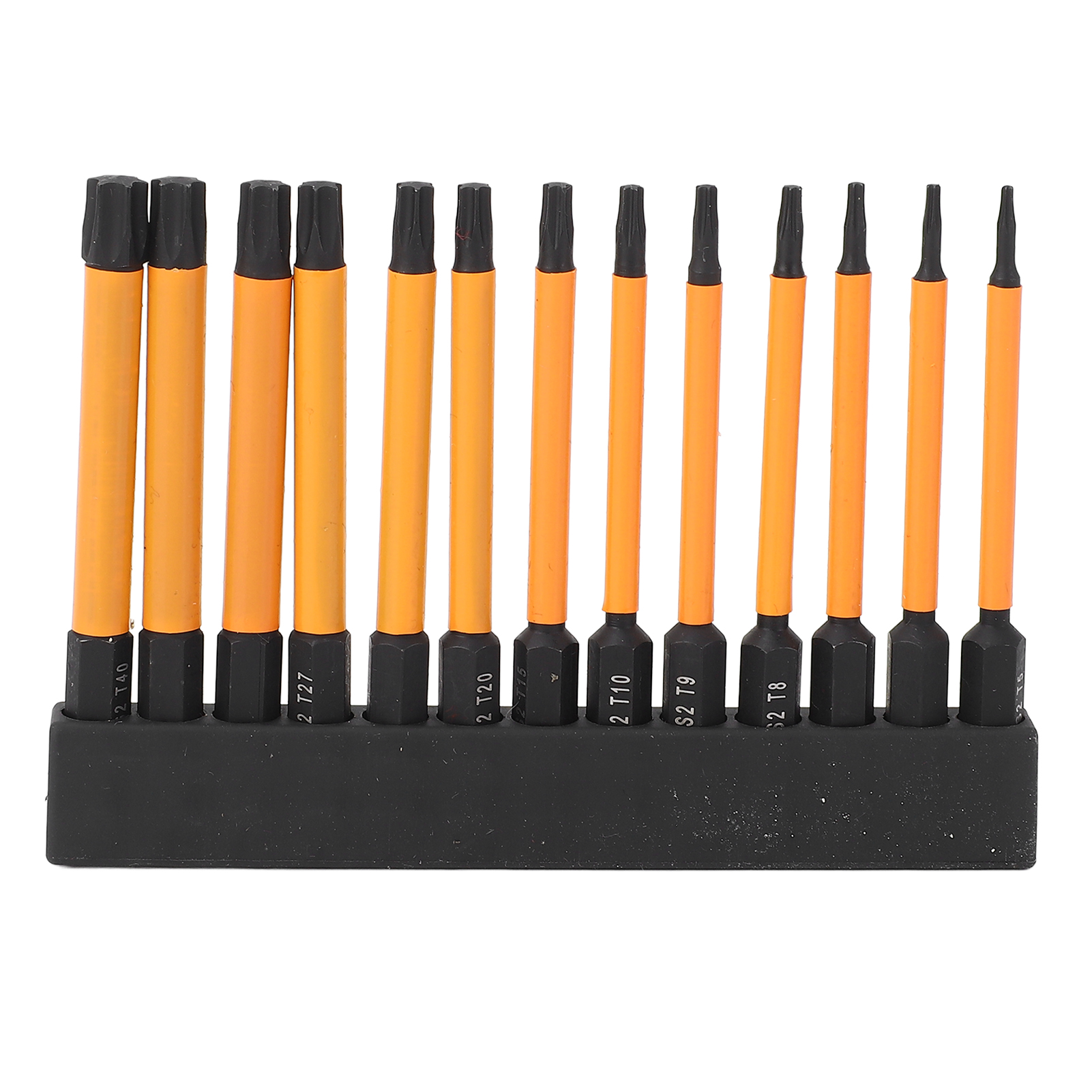 Satz Mit 13 Sternbits, 75 Mm, S2-legierungsstahl, 1/4-zoll-sechskantschaft, Schraubendreherbits T5 T6 T7 T8 T9 T10 T15 T20 T25 T27 T30 T35 T40