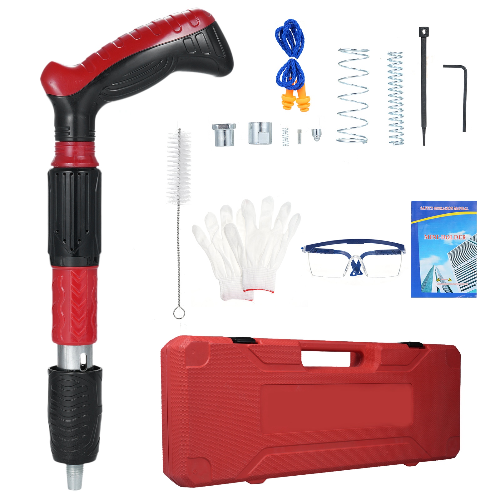 Miniatur-betonnagler-set Mit Geräuscharmem Betrieb, Manuelles Stahlnagelgerät Mit 5 Einstellbaren Geschwindigkeiten, Stromlose Wandnagelpistole, Tragbare Nagelmaschine Für Heimwerkerprojekte An Holz-