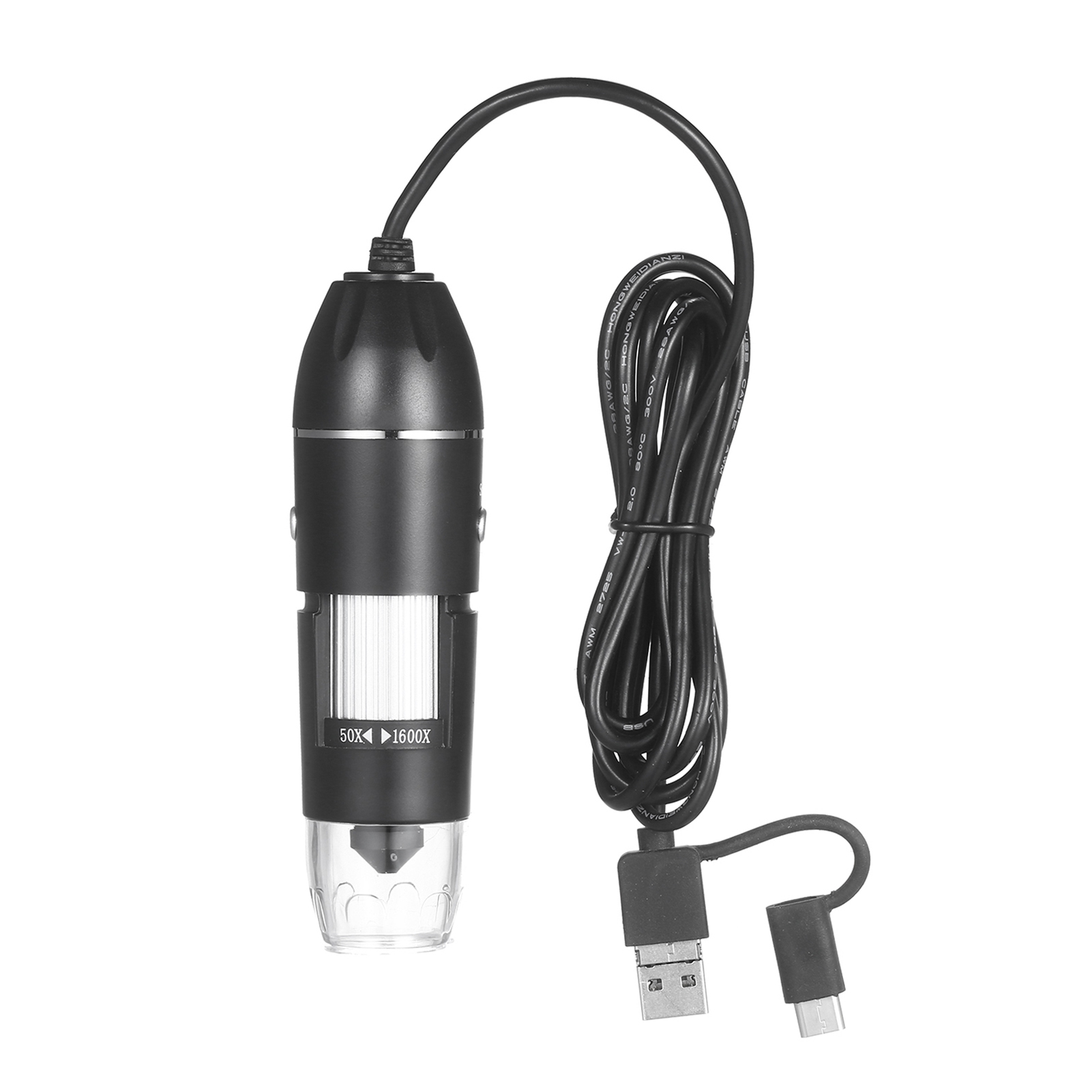 Usb-digitalzoommikroskop Mit Otg-funktion, 8-led-lupe, 1600-fache Vergrößerung Und Stativ