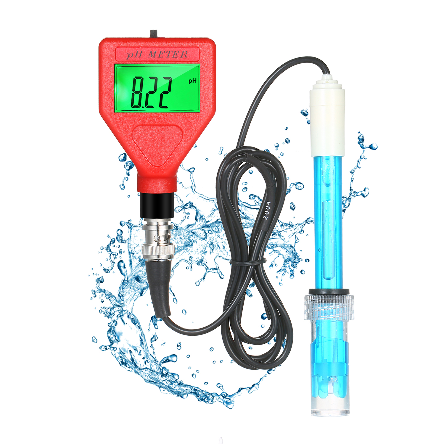 Ph-meter-chip (0–14 Ph), 1,5-zoll-lcd-bildschirm Mit Grüner Hintergrundbeleuchtung, Wasserqualitätsprüfer Für Aquarien, Aquakultur, Brauwasser, Lebensmittel, Saucen Und Labore
