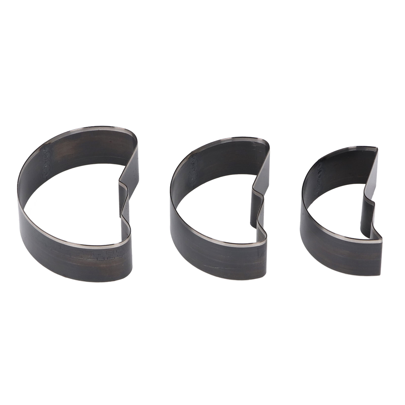 Set Mit 3 Mondförmigen Hohlstanzen Aus Stahllegierung Für Lederarbeiten (70x48x23mm, 62x40x23mm, 53x30x23mm)