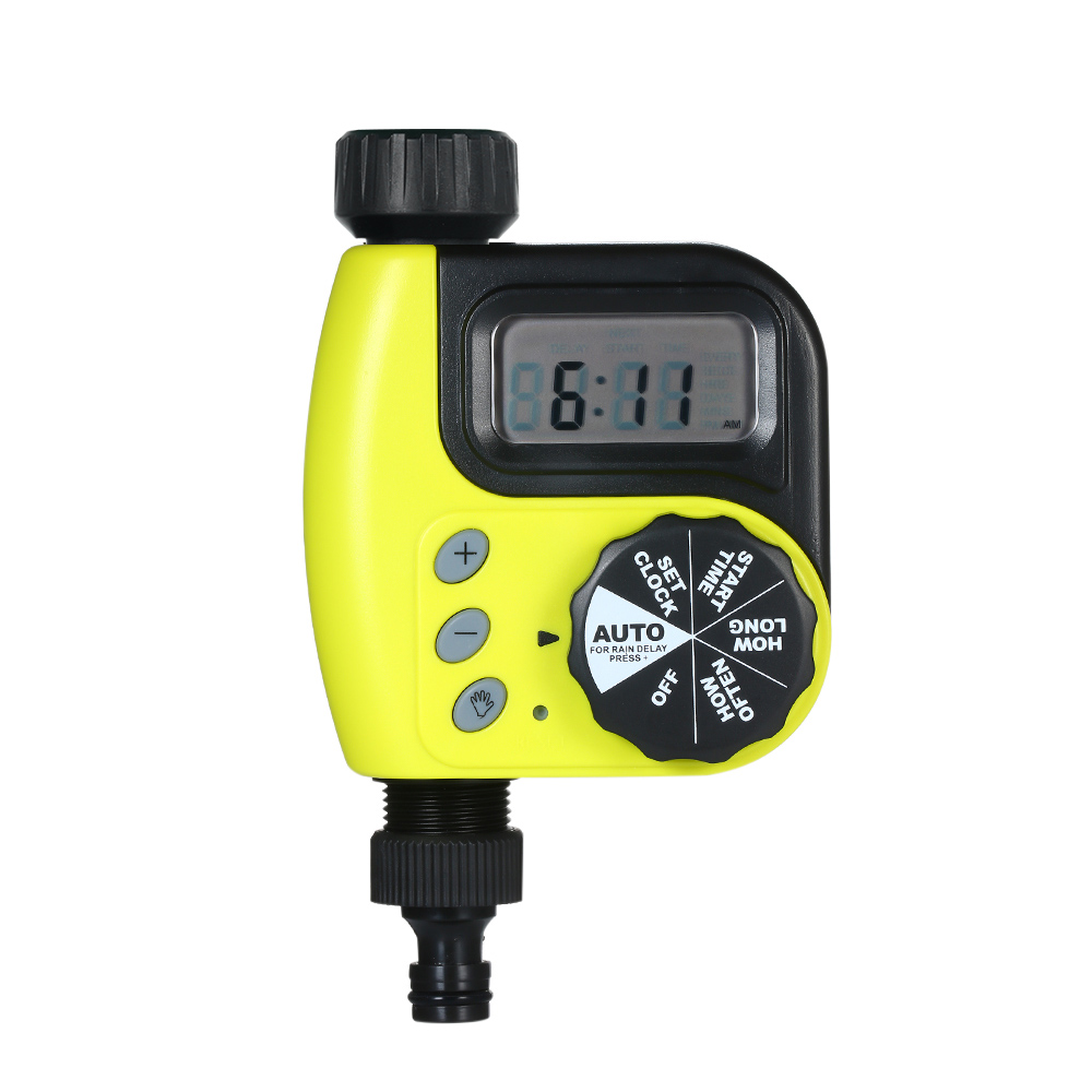 Automatischer Bewässerungscomputer Für Den Garten, Bewässerungssteuerung, 1 Ausgang, Timer, Wasserhahn, Schlauch, Programmierbar, Batterielos, Gelb