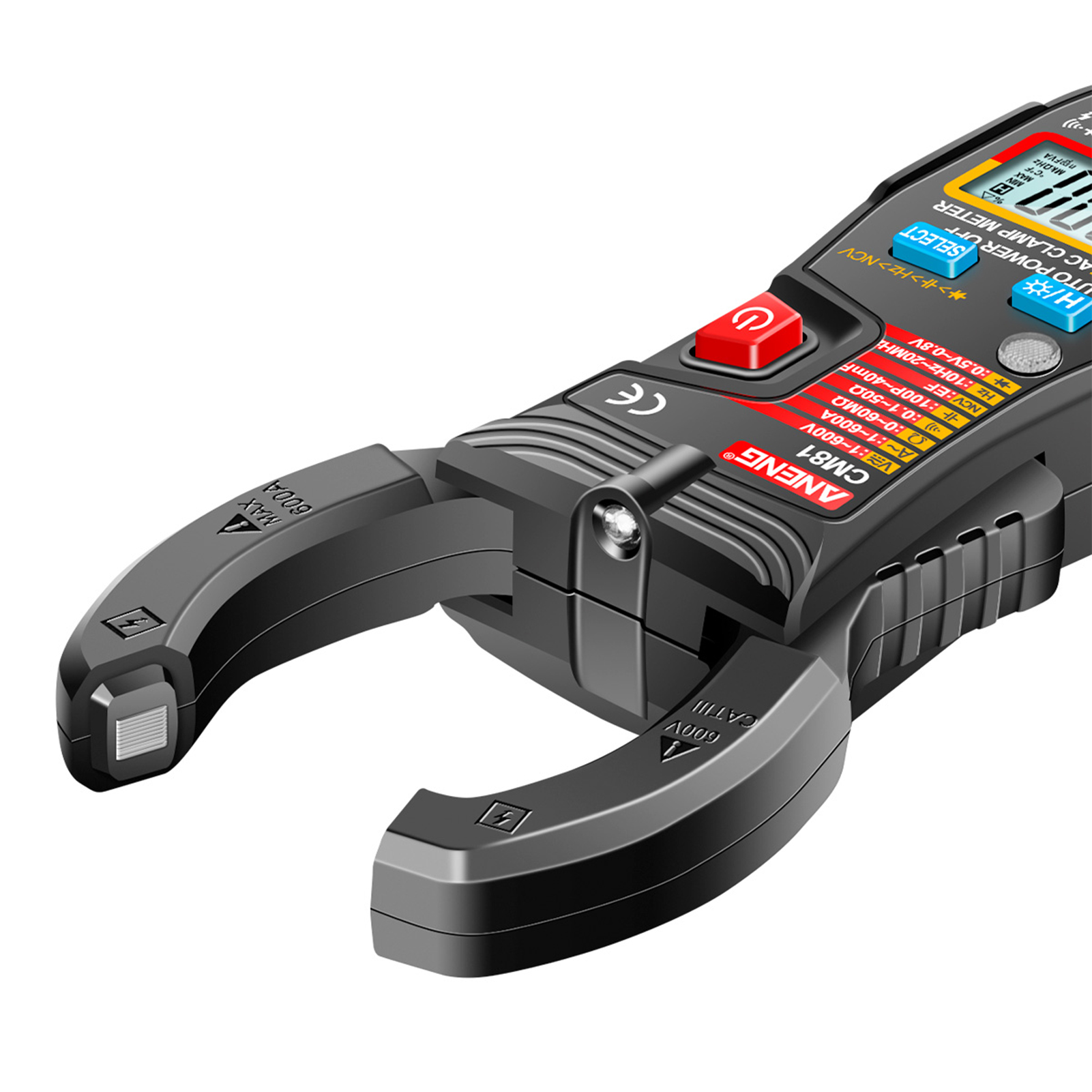 Aneng Cm81 Smart-zangenmessgerät, Multimeter, Zangenvoltmeter, Amperemeter, 6000 Counts Mit Automatischer Bereichswahl, 6000 A Widerstandsmessung Mit Taschenlampe
