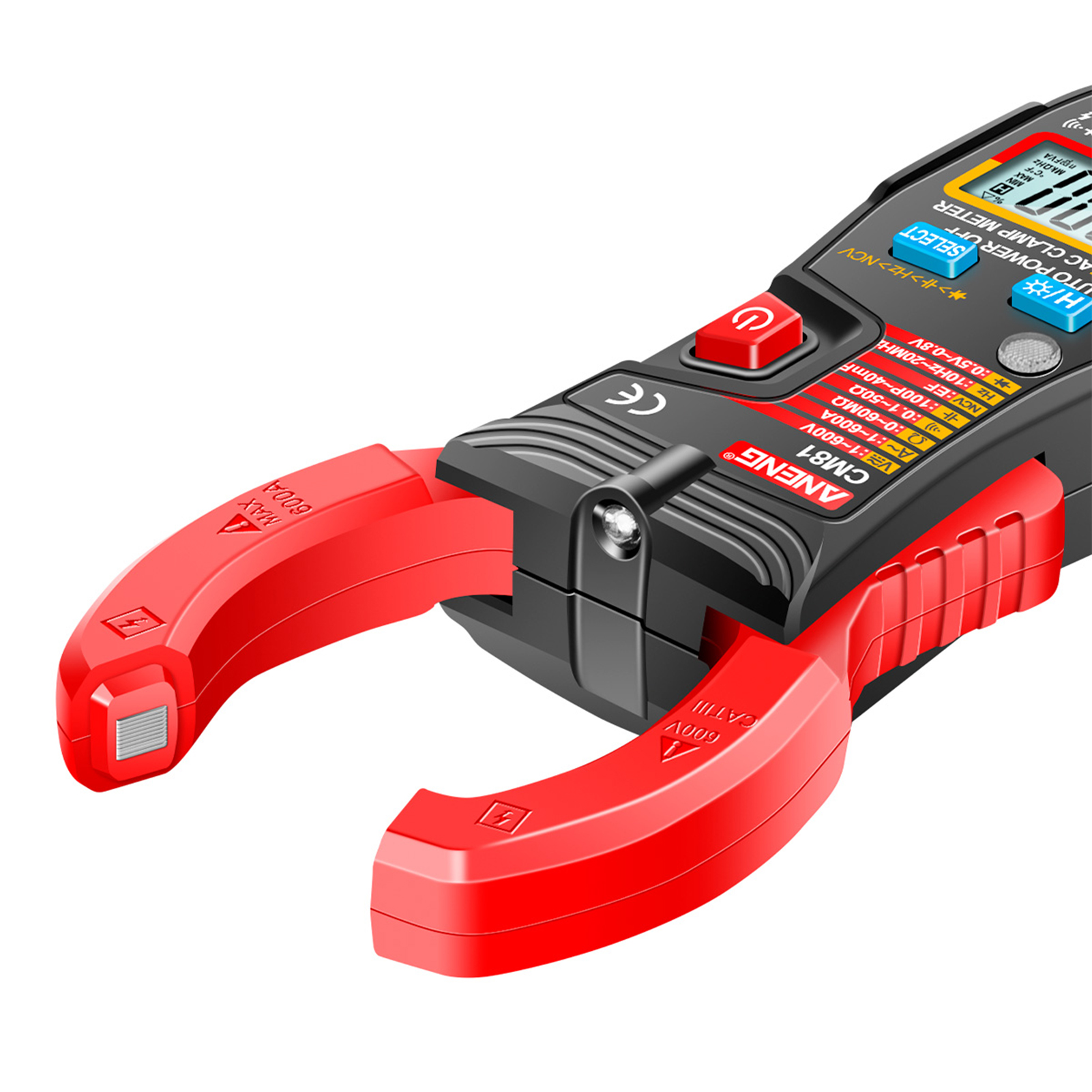 Aneng Cm81 Smart-zangenmessgerät-multimeter Mit 6000 Zählerständen, Automatischer Bereichswahl, Voltmeter, Amperemeter, 600 A, Ohmmeter Mit Taschenlampe