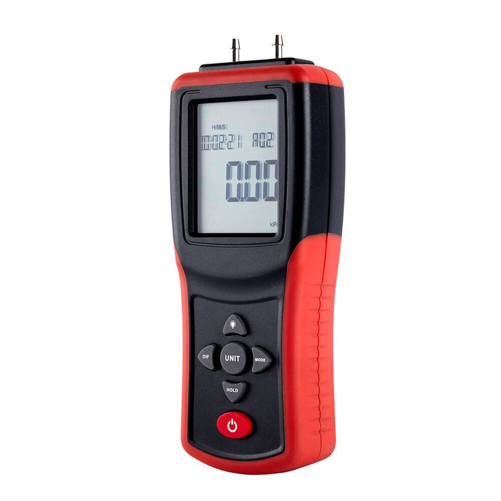 Hochpräzises, Tragbares Digitales Manometer Mit 2,4-zoll-lcd-bildschirm, Zwei Eingängen Und ±2 Psi Differenzdruckanzeige Mit 12 Einheiten
