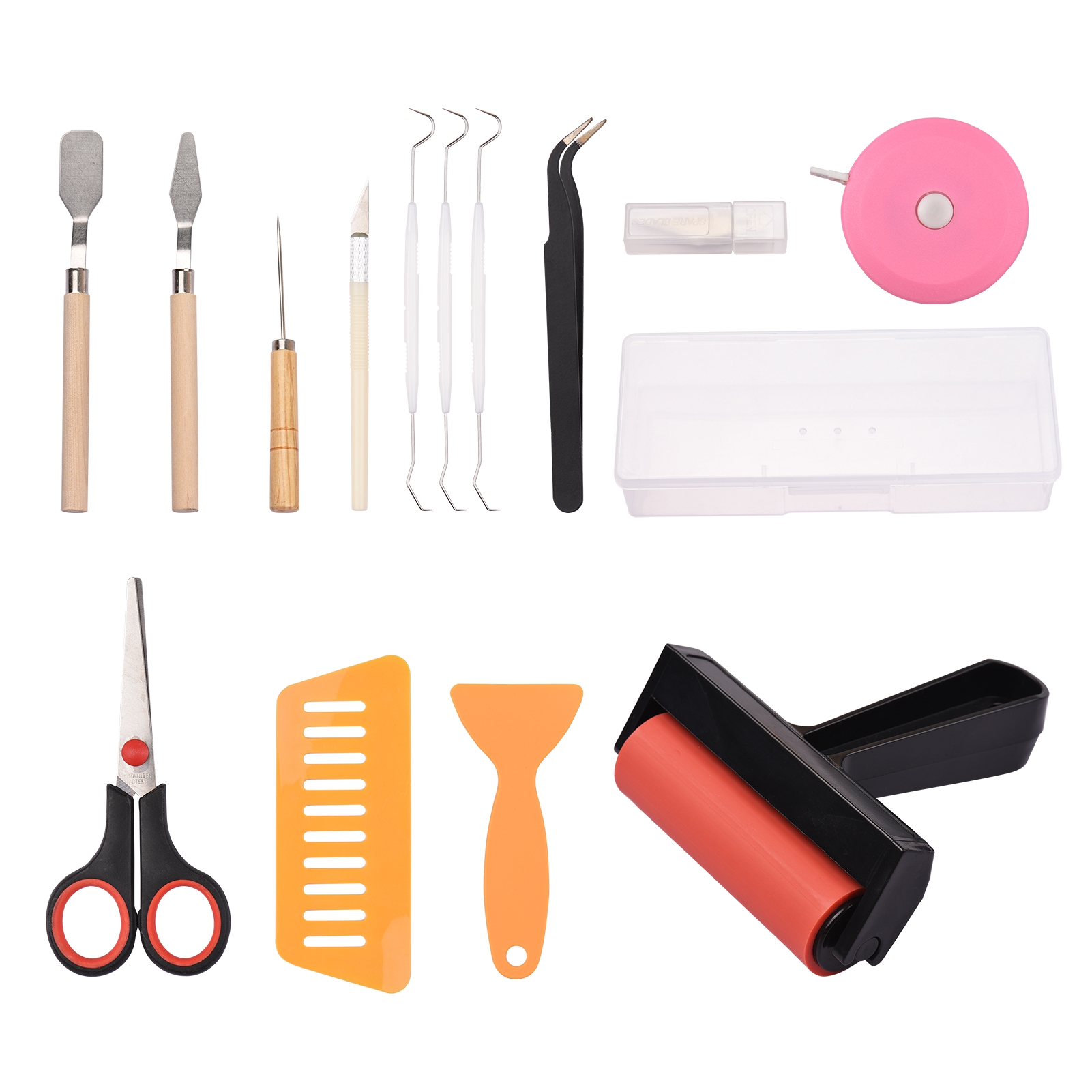 Set Mit 19 Vinyl-entgitterungswerkzeugen, Darunter Walze, Schere, Silhouetten, Cameo, Gravurwerkzeug, Schneidewerkzeug, Diy-kunstbedarf, Bastelzubehör, Für Transfermaschinen