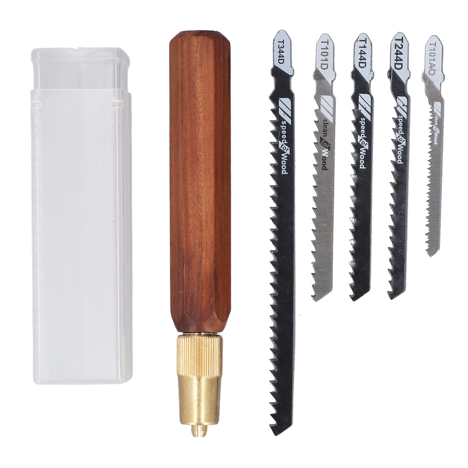 Handsägen-set Mit Sechseckigem Palisandergriff Und 5 Abnehmbaren Sägeblättern Für Die Holzbearbeitung